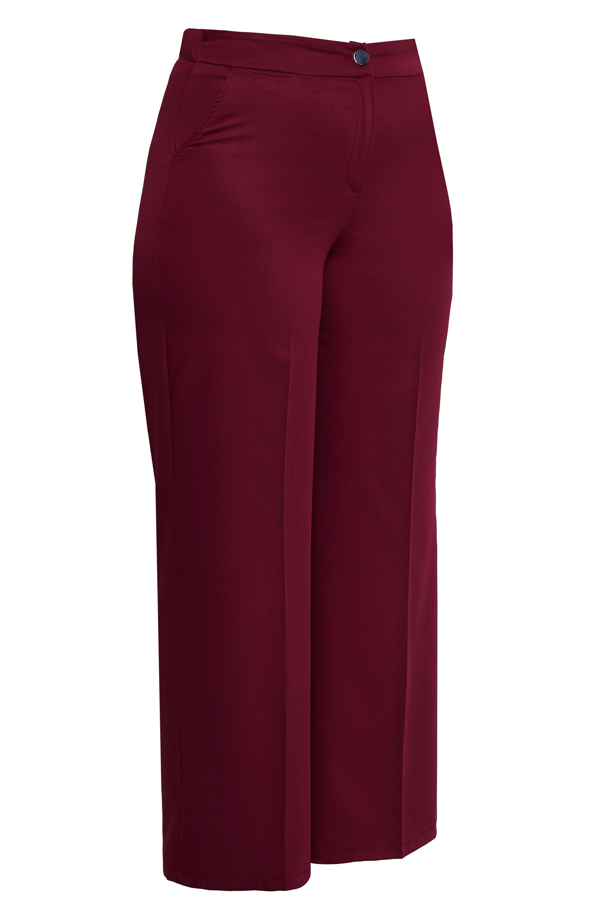Vêtements hijab ROUGE BORDEAUX PANTALON TAILLE HAUTE GRANDE TAILLE 70738