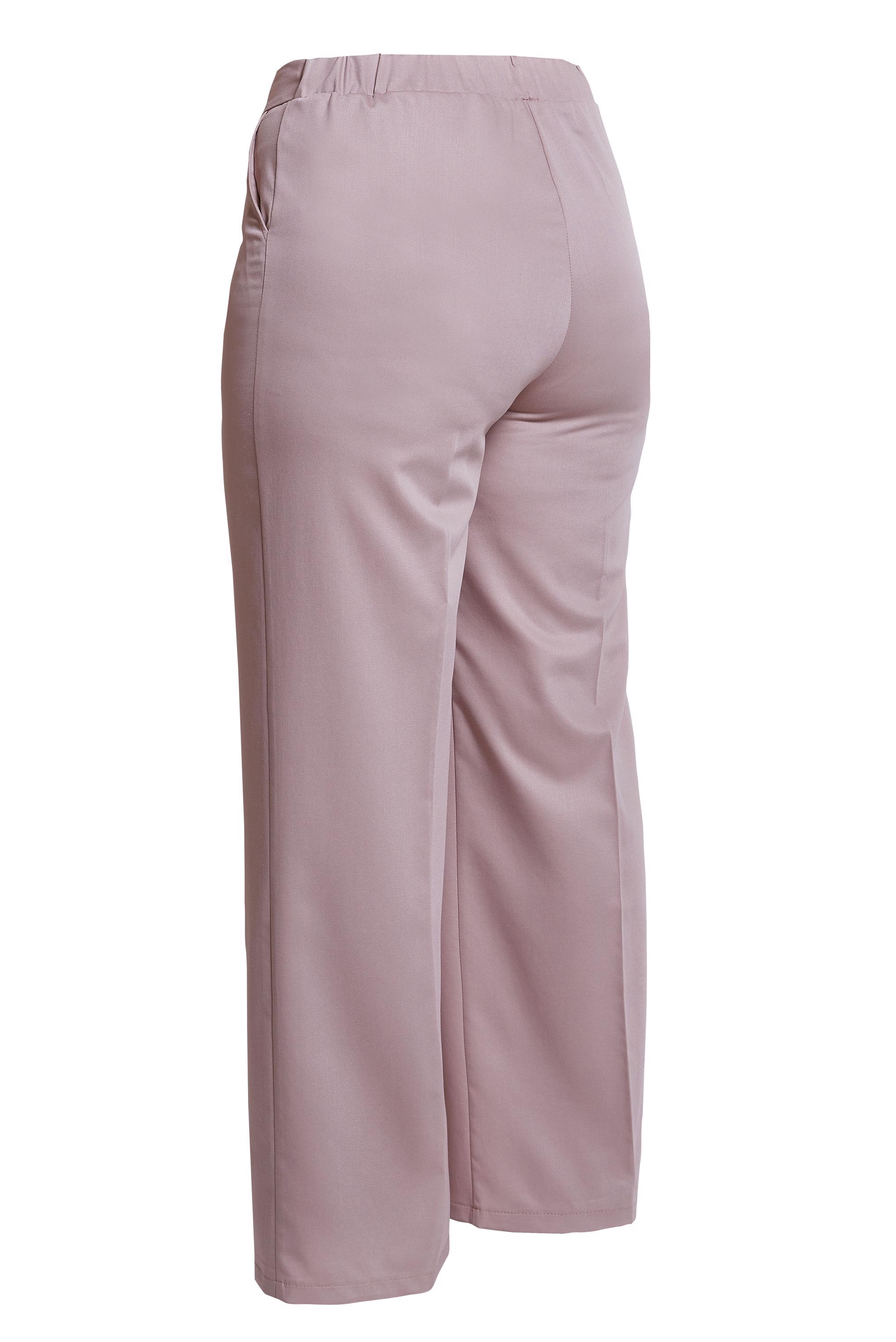 Tesettür giyim PEMBE YÜKSEK BEL BÜYÜK BEDEN PANTOLON 70738