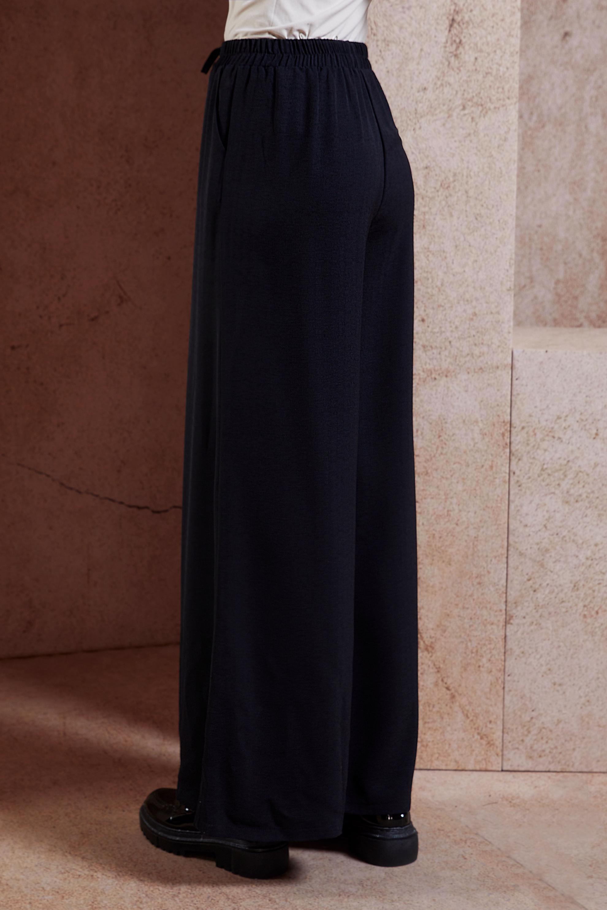 Tesettür giyim SİYAH GENİŞ PAÇA PANTOLON 70743