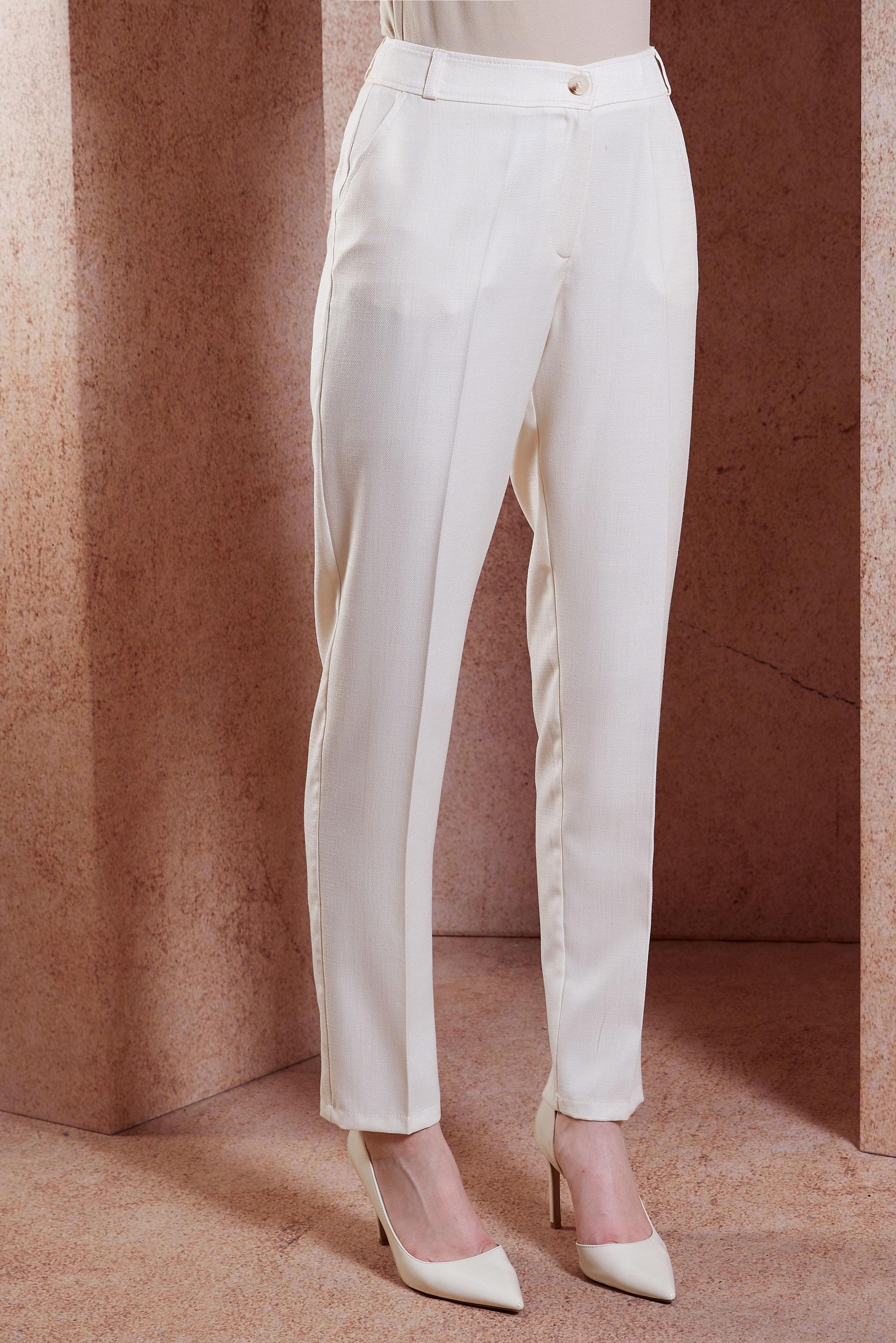 Tesettür giyim BEYAZ YÜKSEK BEL PANTOLON 70746