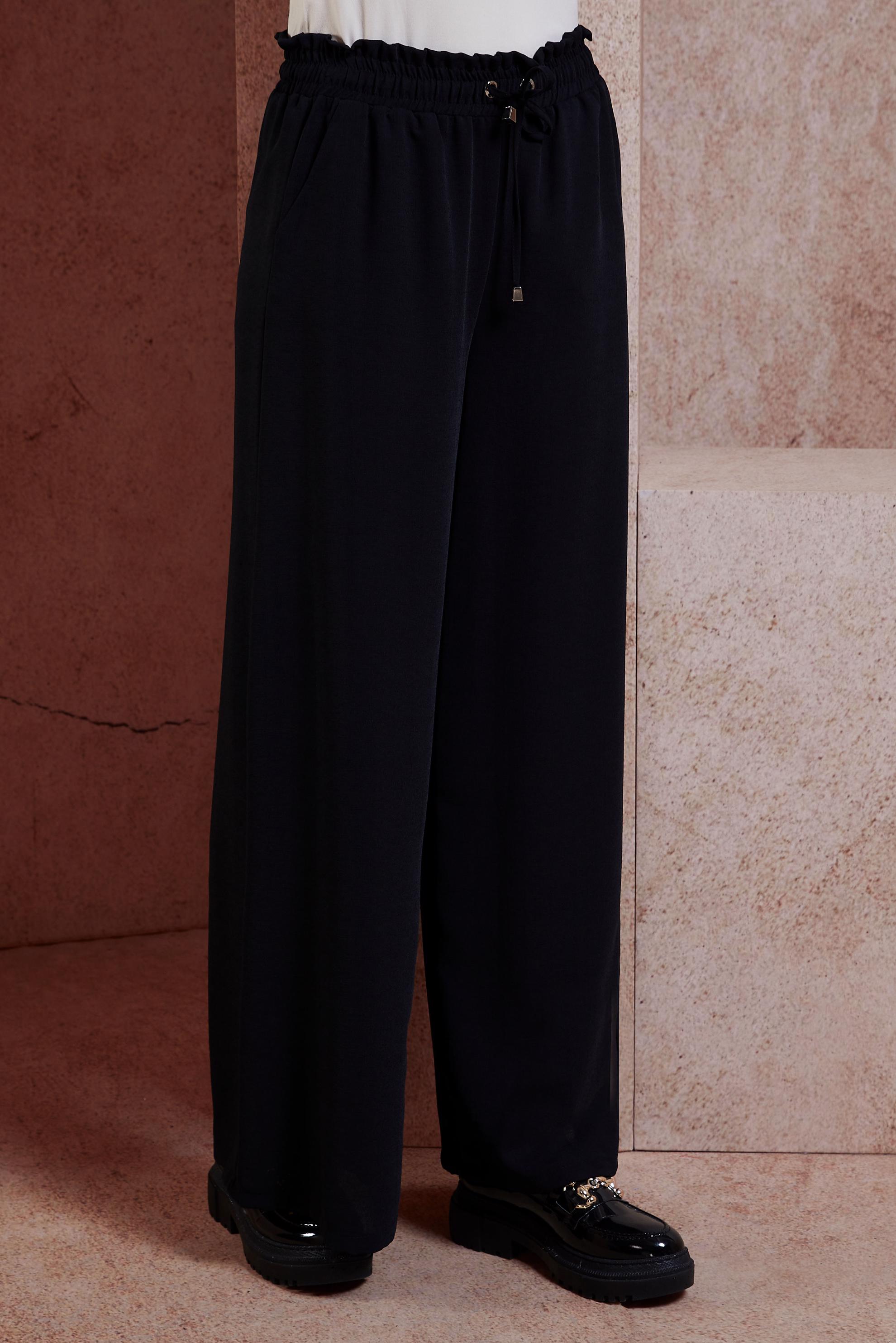Tesettür giyim SİYAH GENİŞ PAÇA PANTOLON 70747