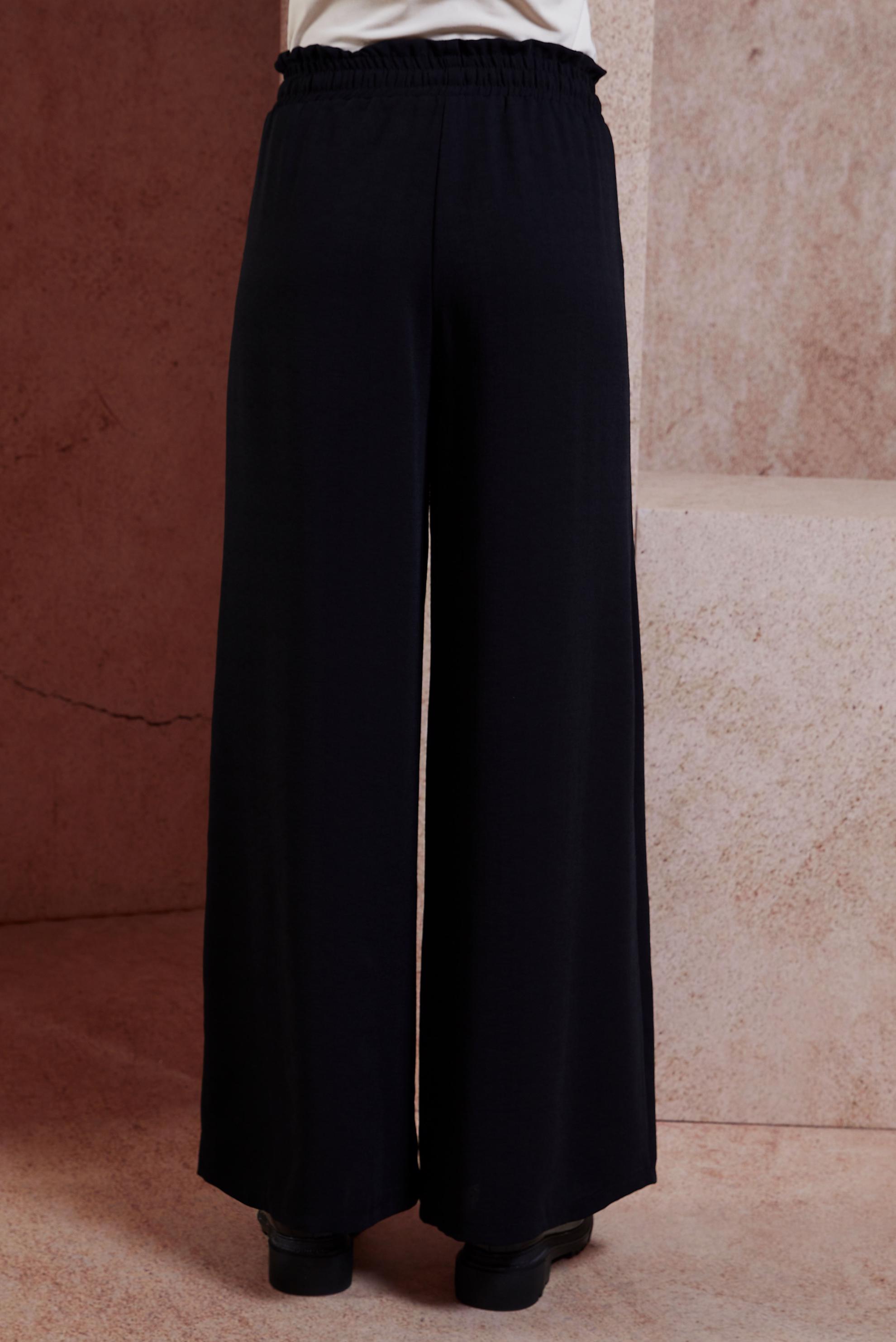 Tesettür giyim SİYAH GENİŞ PAÇA PANTOLON 70747