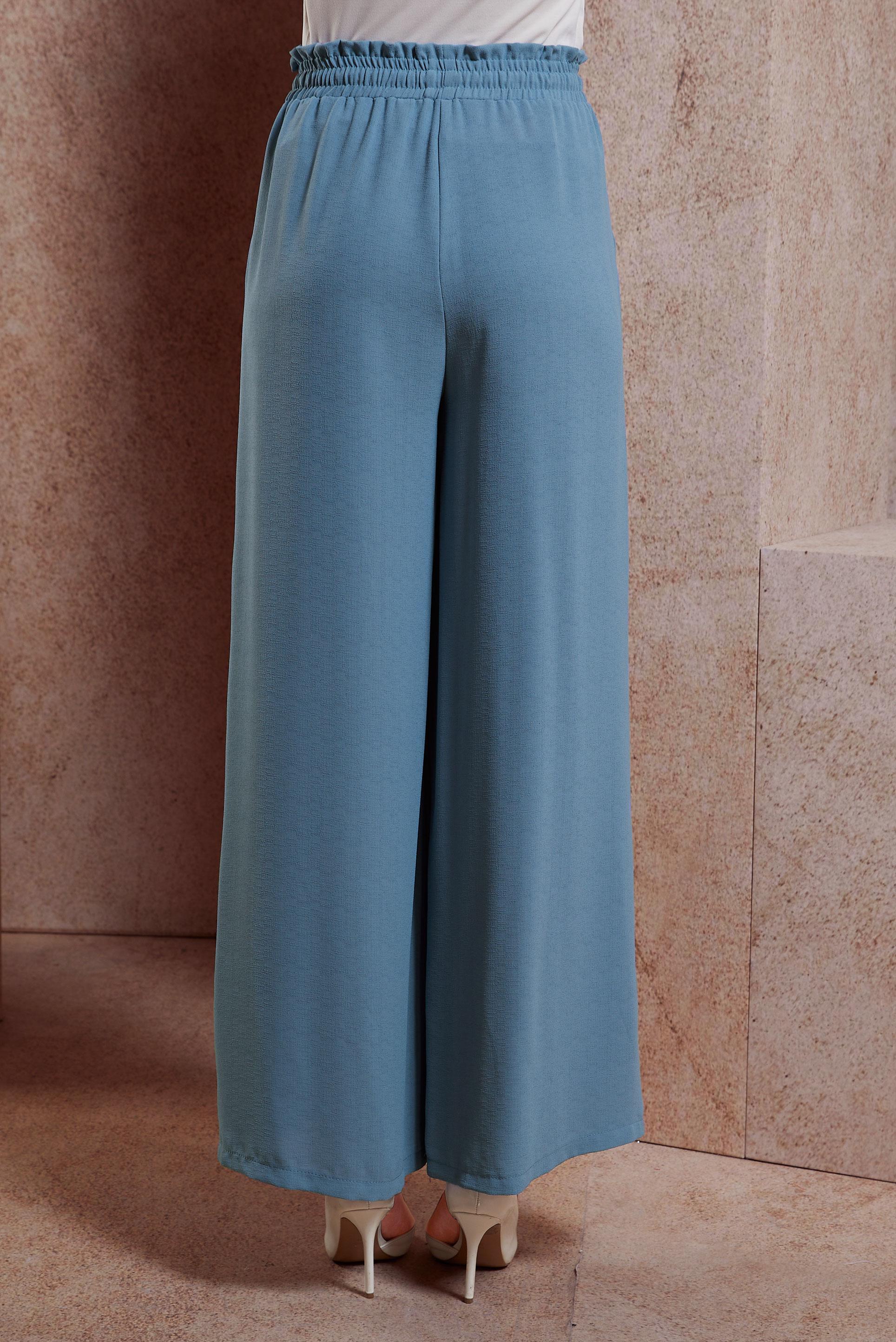 Tesettür giyim MAVİ GENİŞ PAÇA PANTOLON 70747