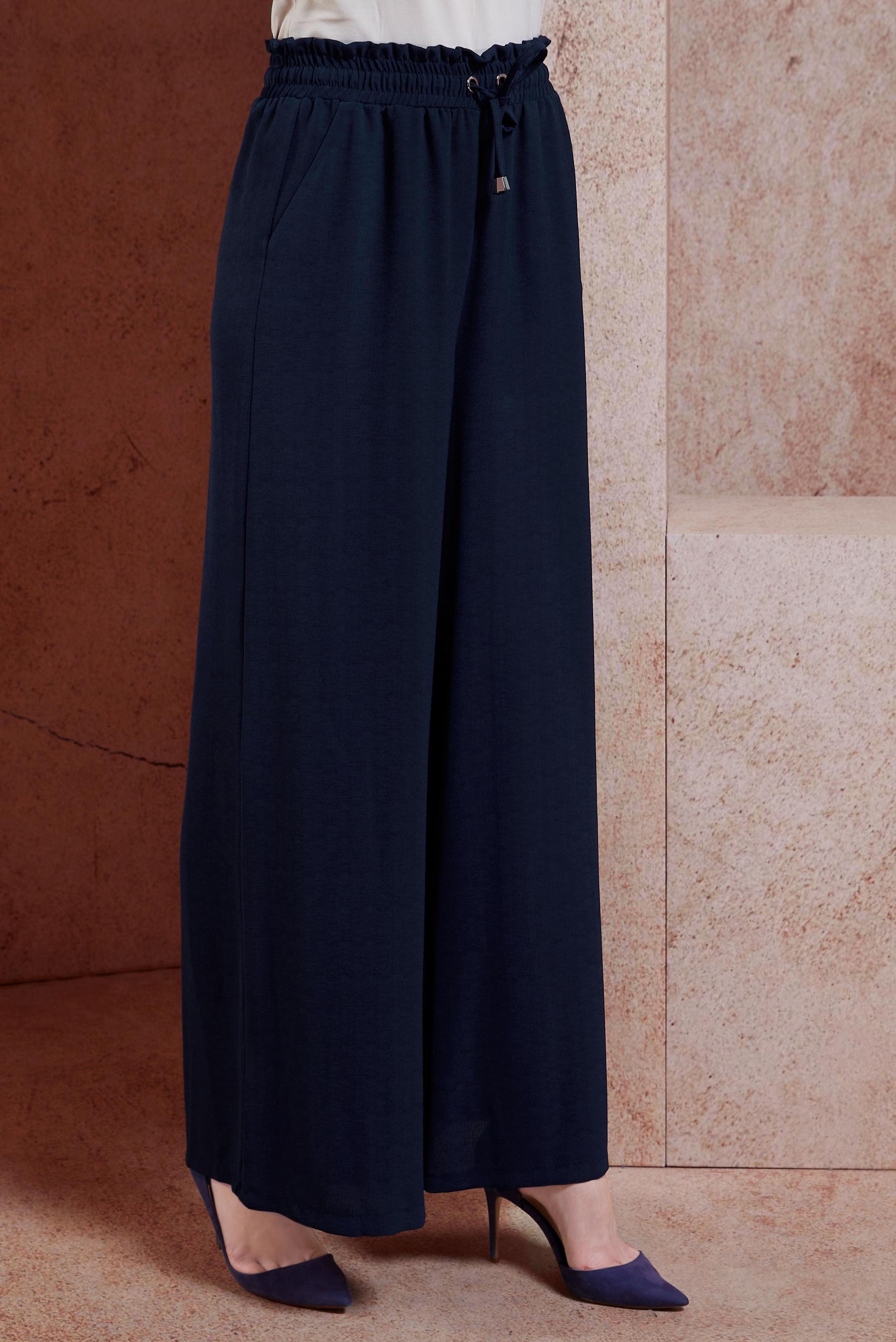 Tesettür giyim LACİVERT GENİŞ PAÇA PANTOLON 70747