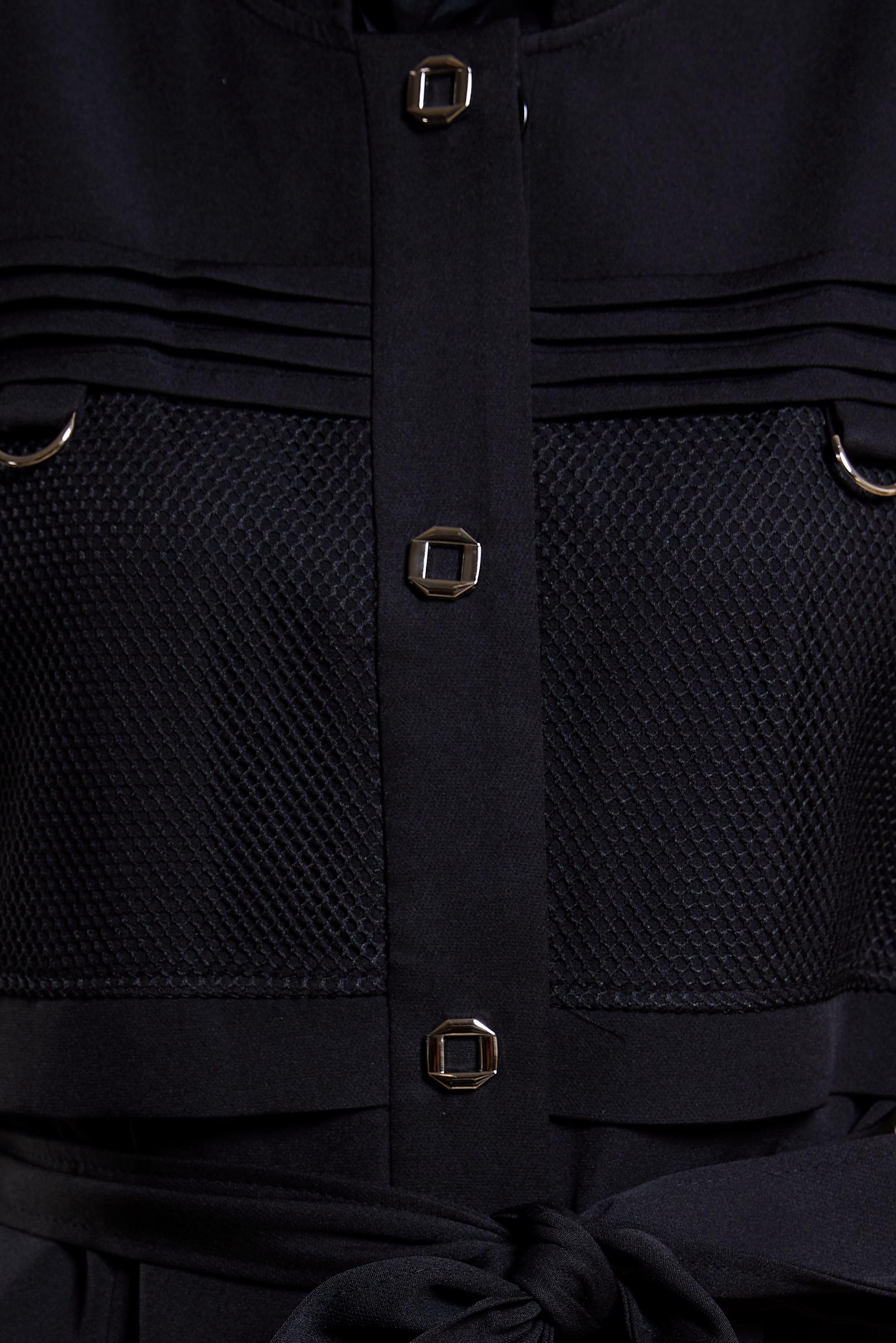 Tesettür giyim SİYAH KUŞAKLI PARDESÜ 10887