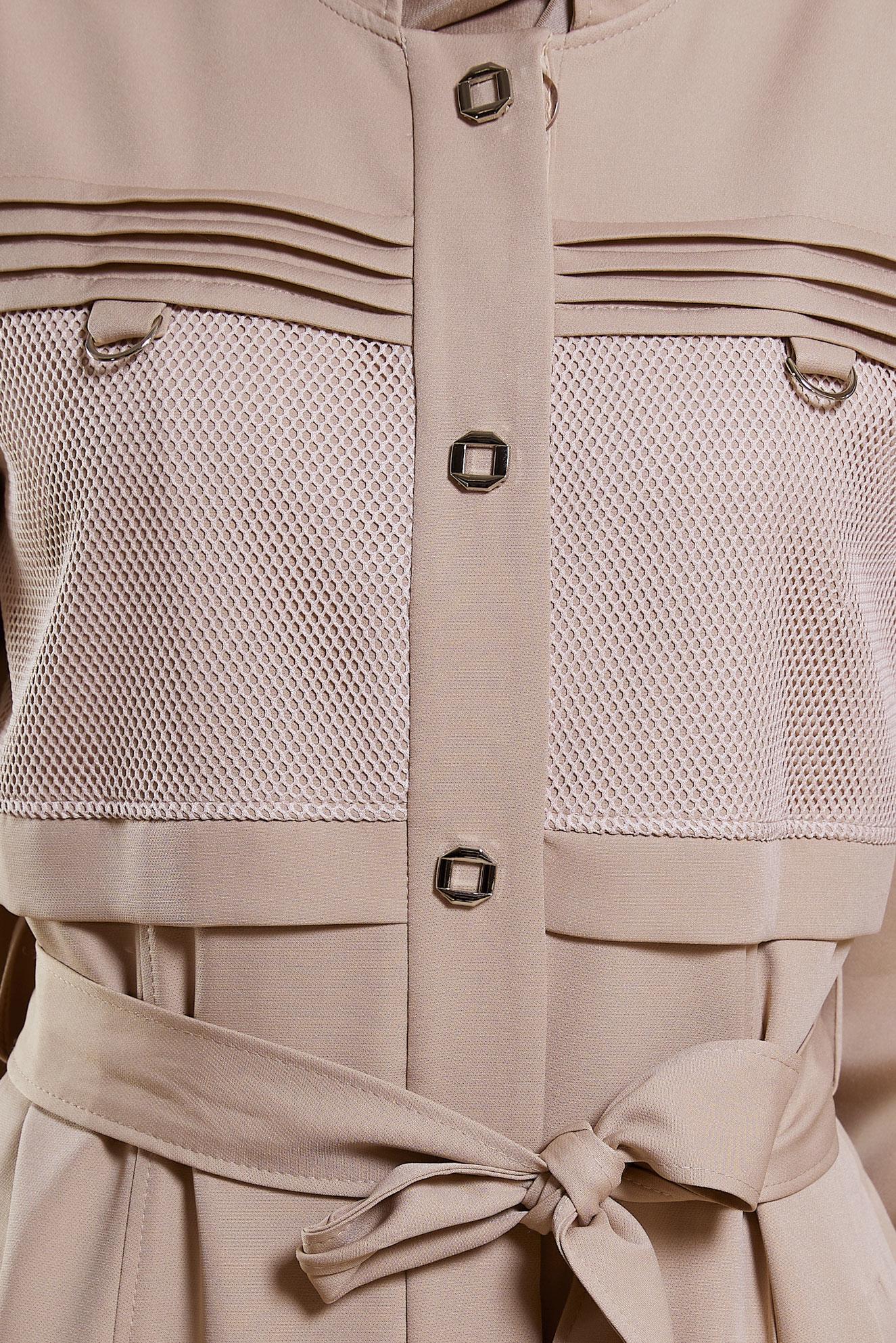 Tesettür giyim KAHVE KUŞAKLI PARDESÜ 10887