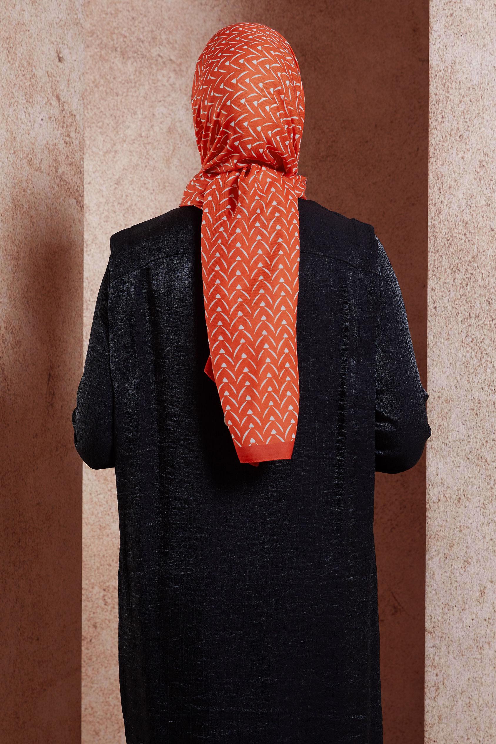 Hijab clothing CORAL ALVINA PATTERNED SHAWL 1005