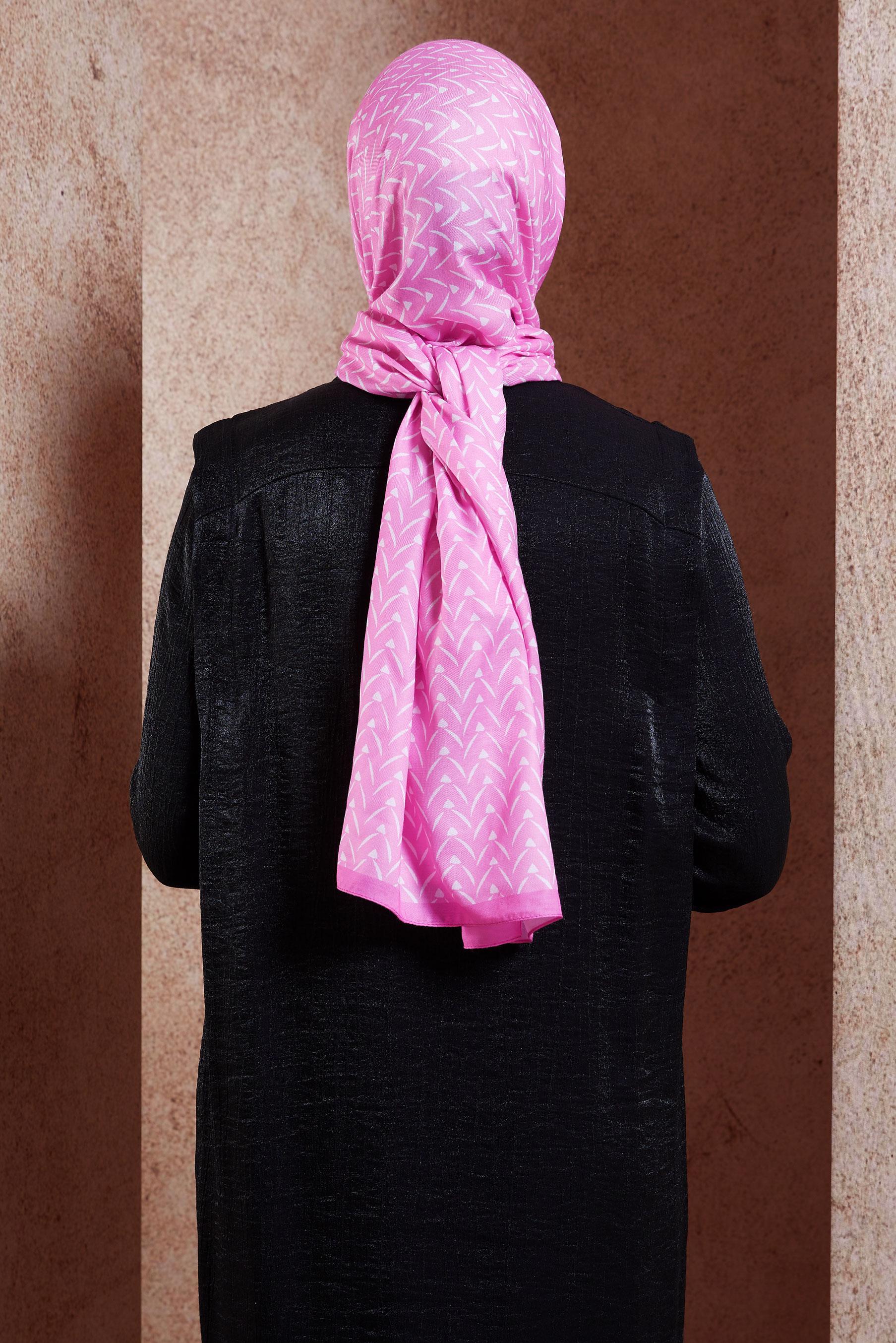 Hijab clothing PINK ALVINA PATTERNED SHAWL 1005