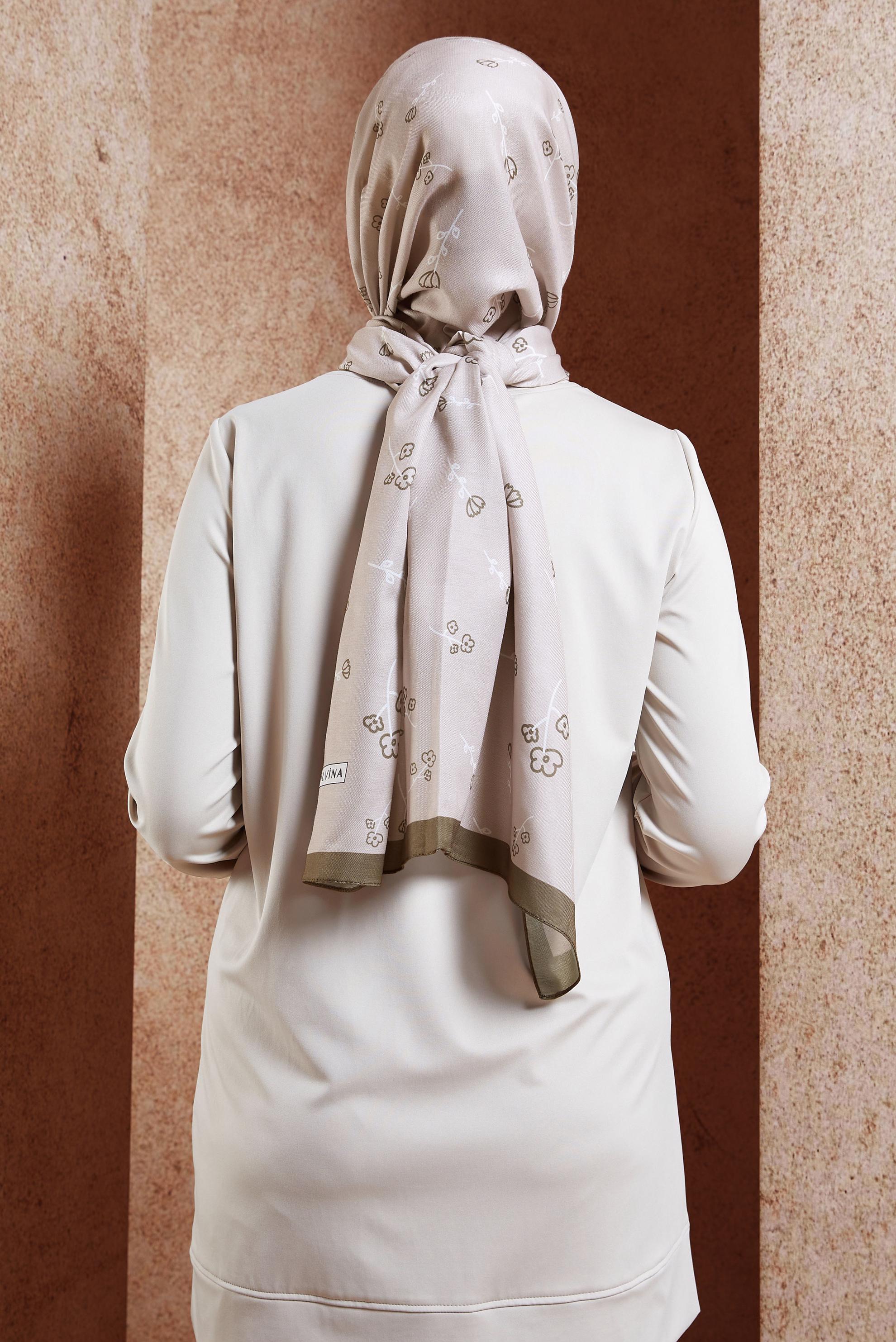 Vêtements hijab VISON CHÂLE À MOTIFS FLEURS ALVINA 7469