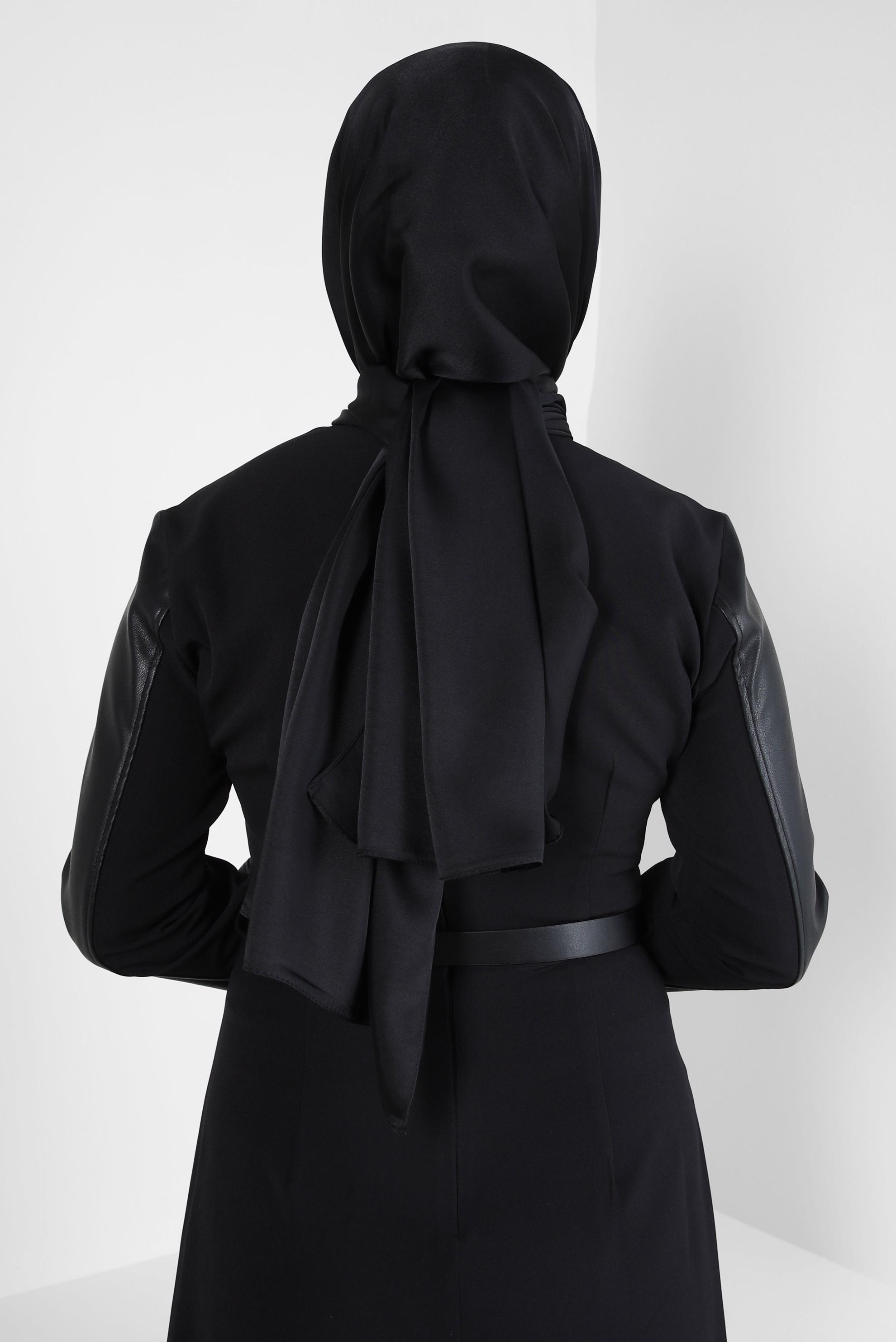 Tesettür giyim SİYAH ALVİNA ŞAL 8401