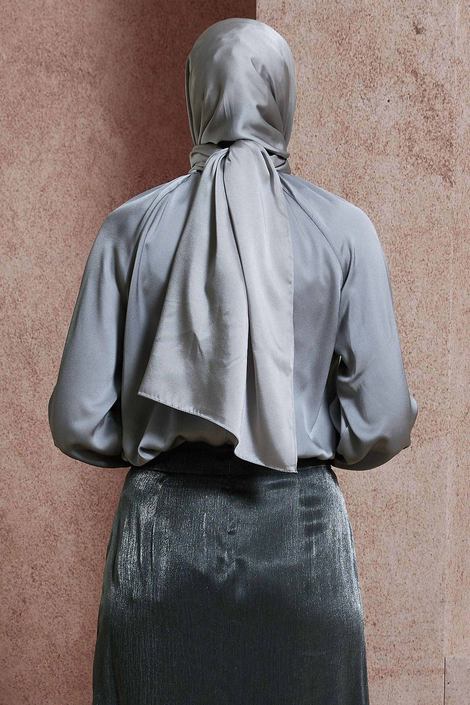 Tesettür giyim GRİ ALVİNA ŞAL 8401