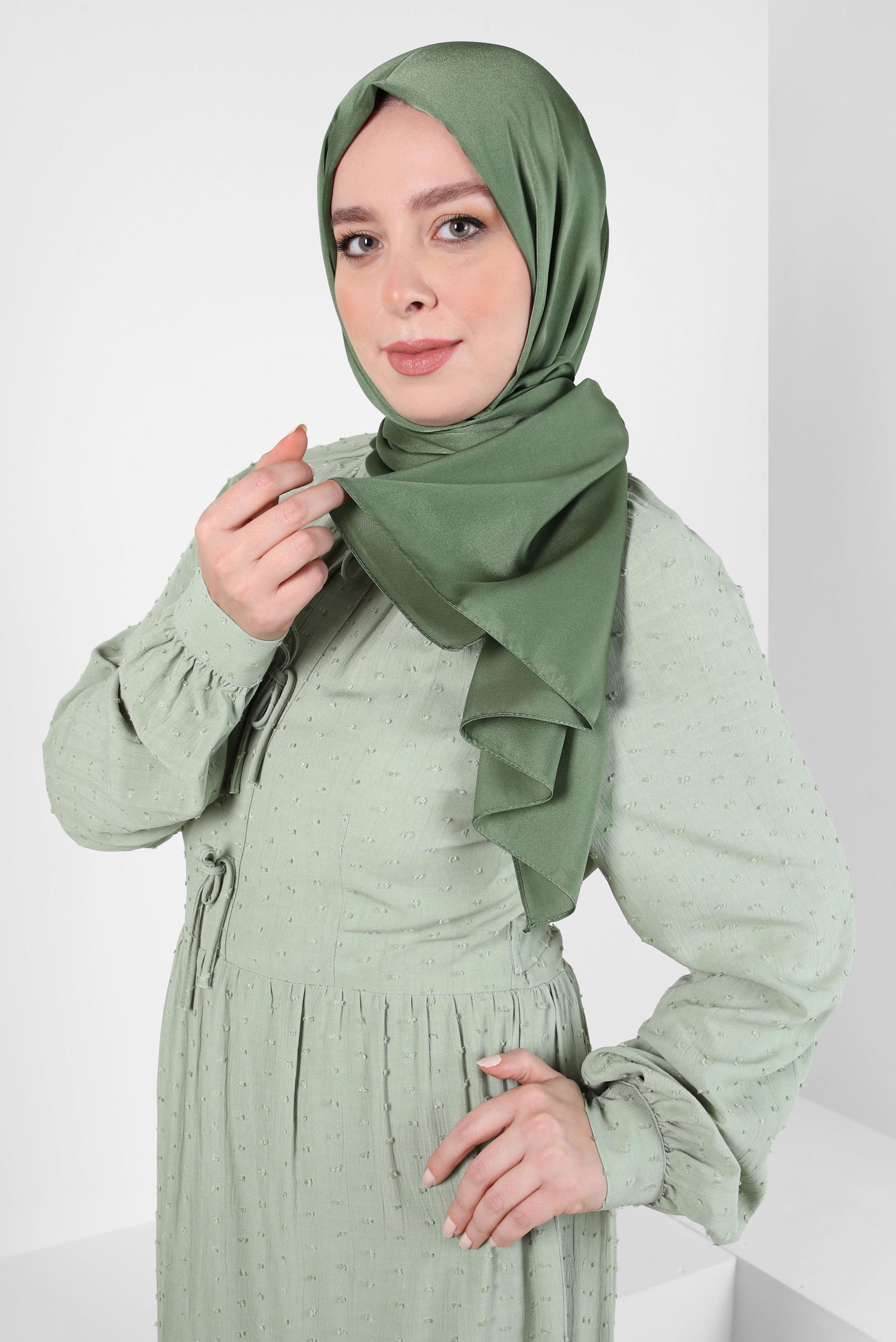 Tesettür giyim HAKİ ALVİNA ŞAL 8401