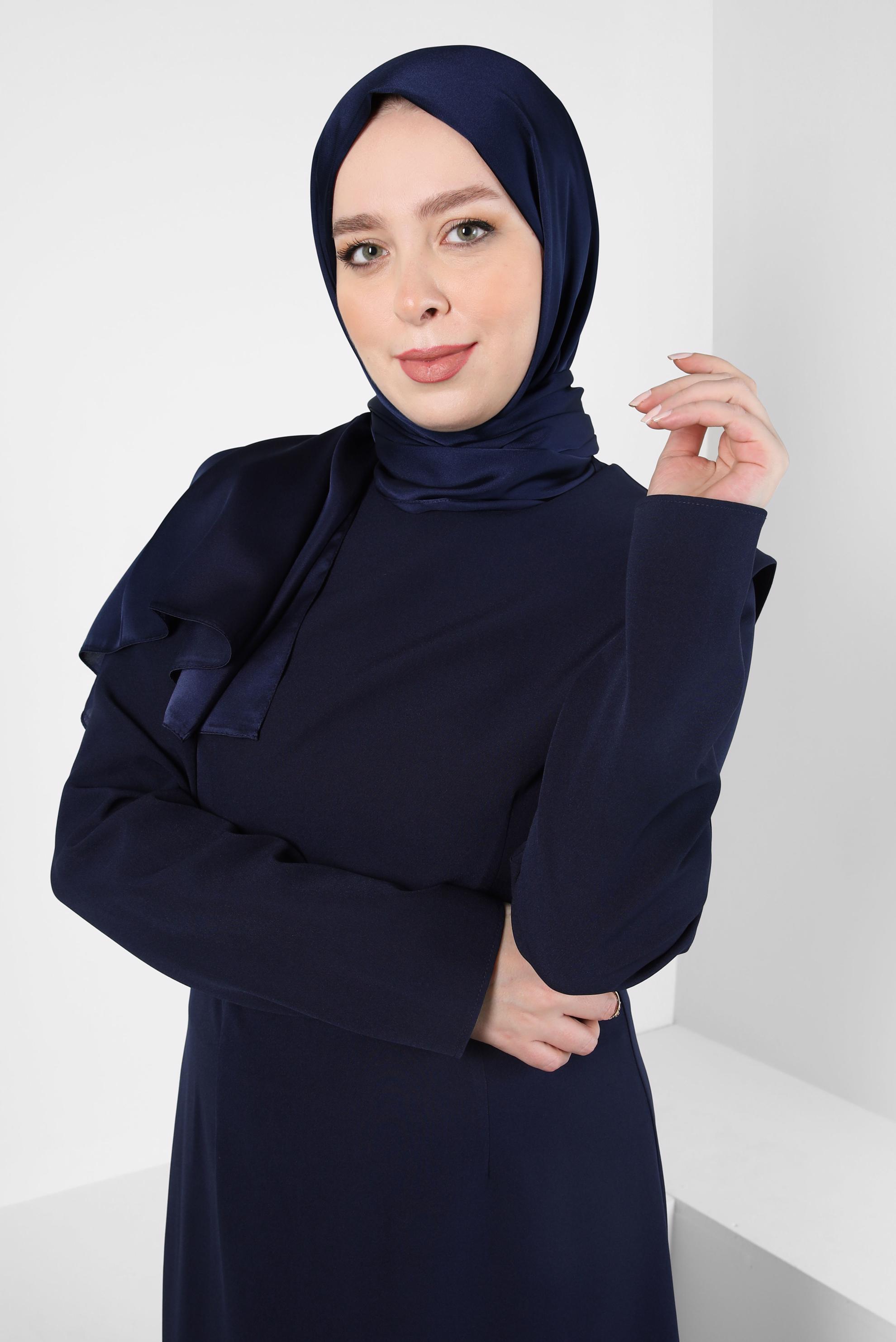 Tesettür giyim LACİVERT ALVİNA ŞAL 8401