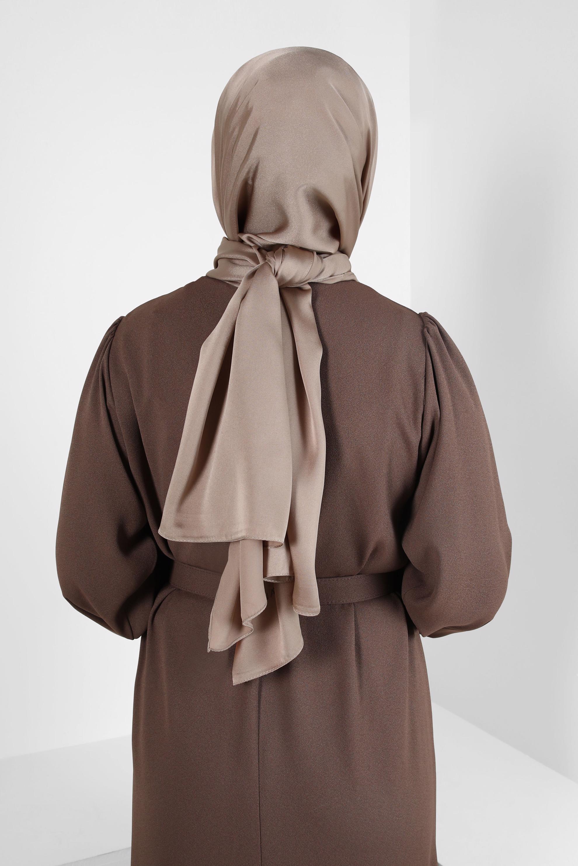 Tesettür giyim VİZON ALVİNA ŞAL 8401