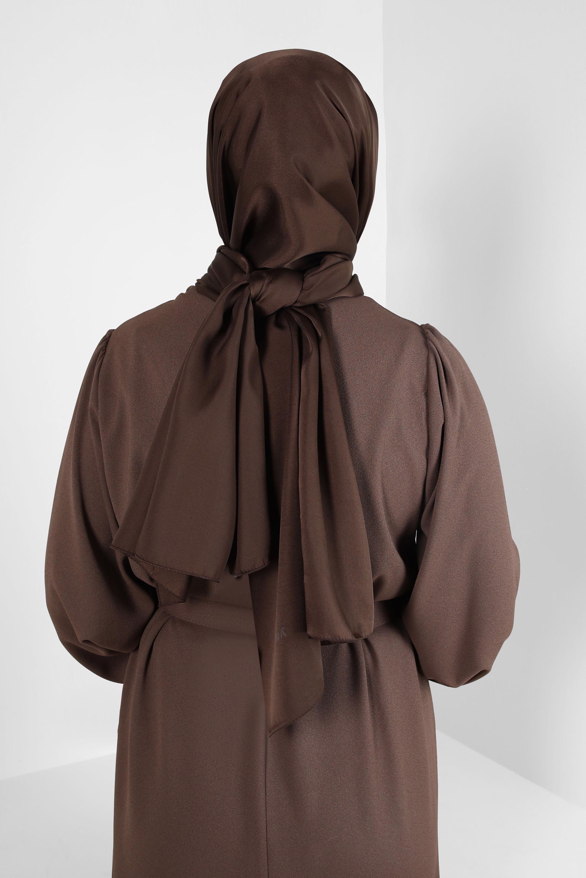 Tesettür giyim KAHVE ALVİNA ŞAL 8401