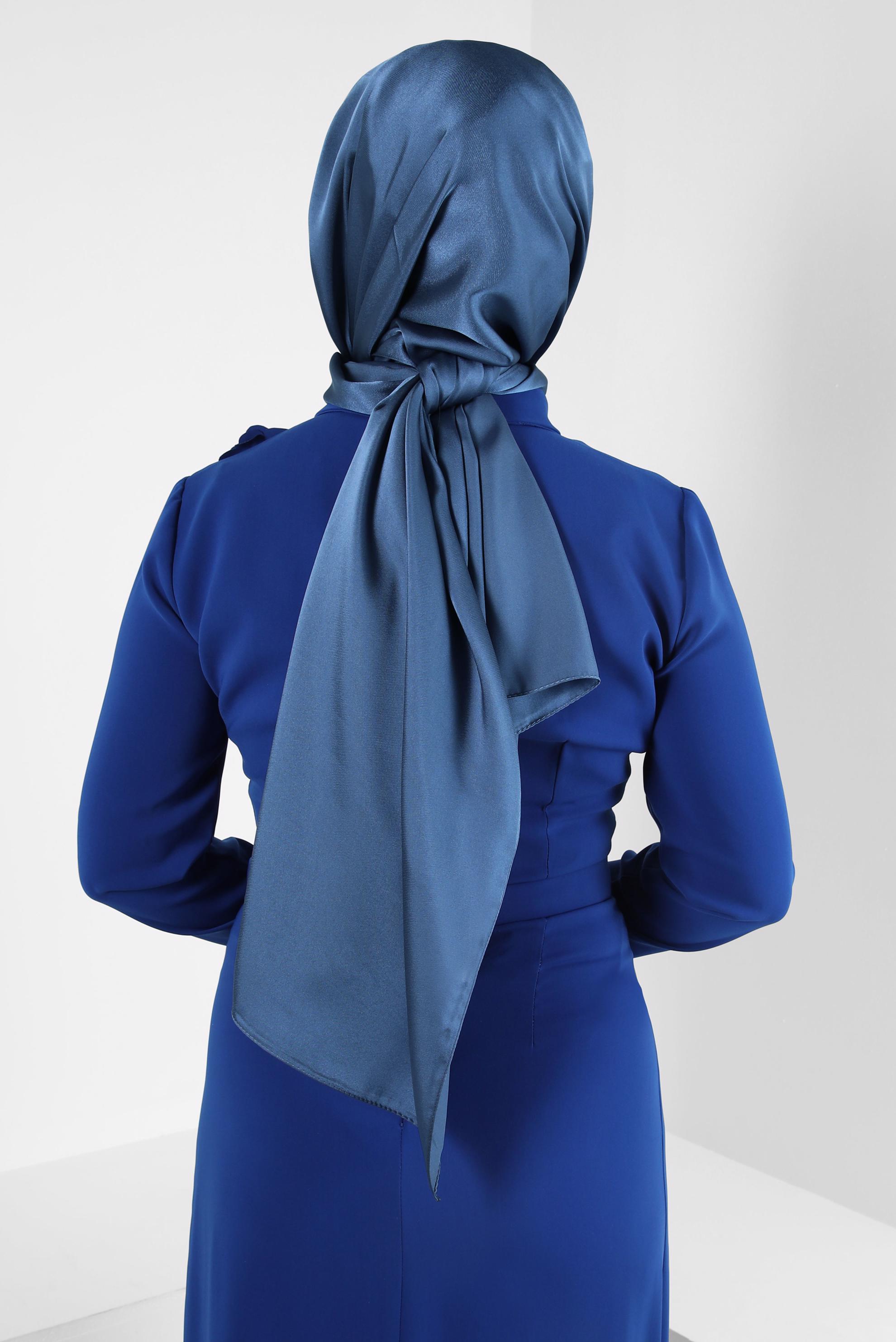 Tesettür giyim MAVİ ALVİNA ŞAL 8401