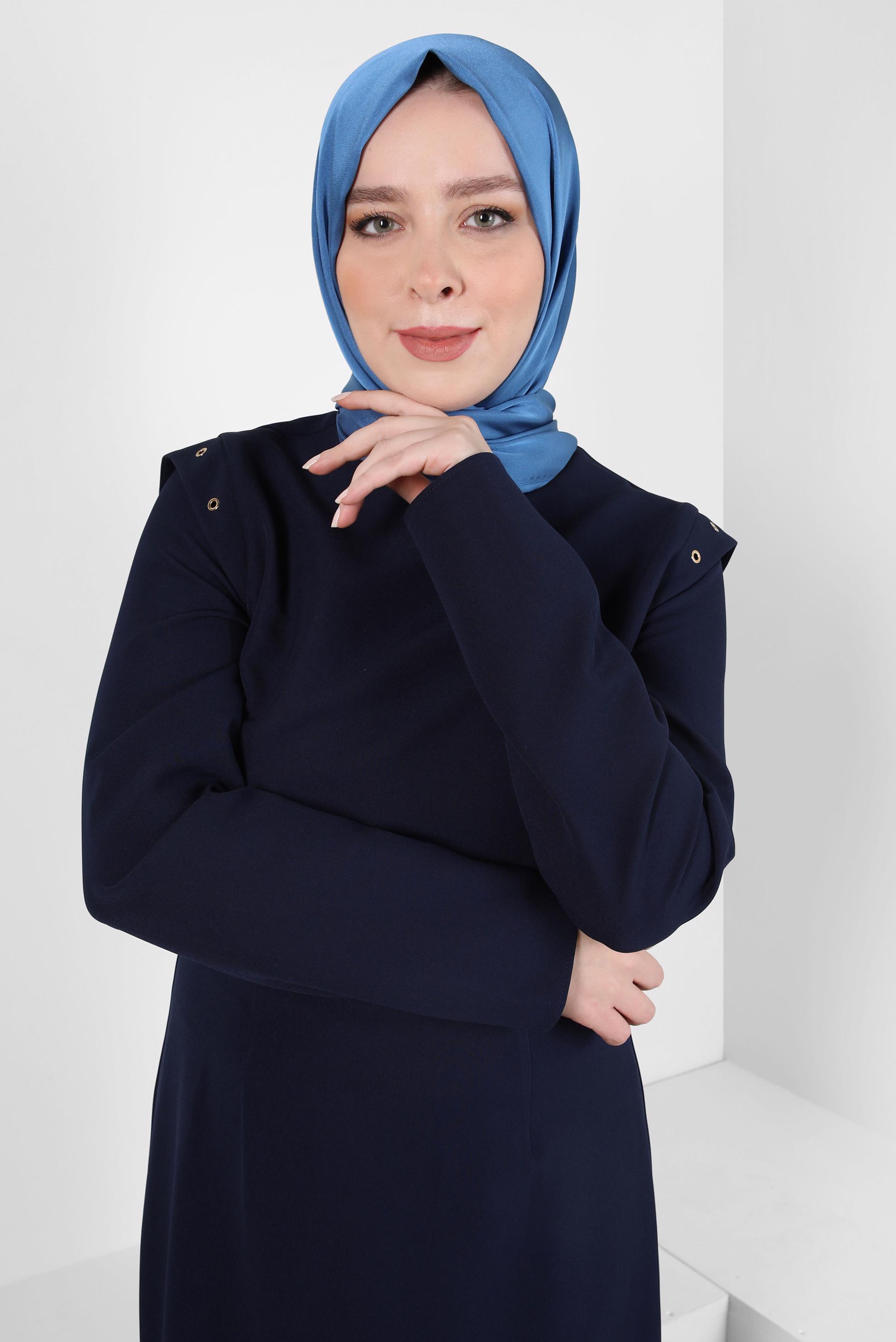 Tesettür giyim MAVİ ALVİNA ŞAL 8401