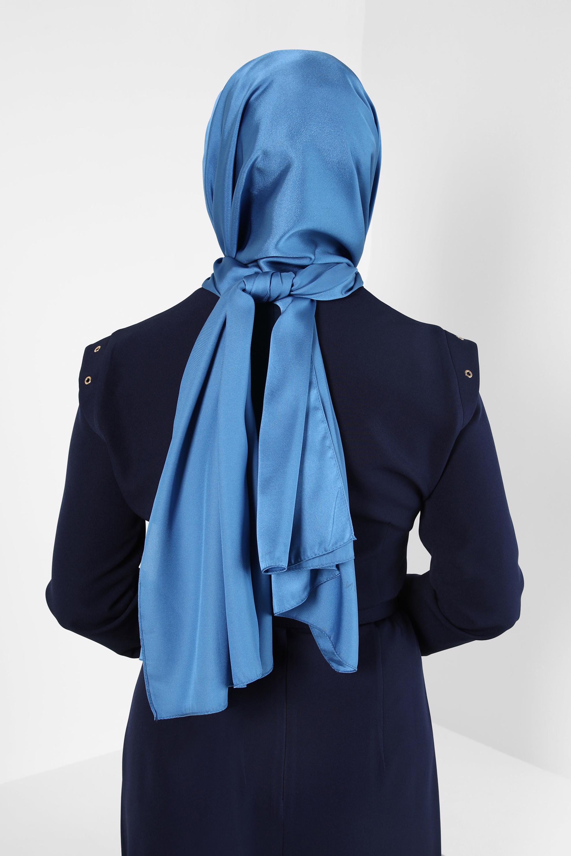 Tesettür giyim MAVİ ALVİNA ŞAL 8401