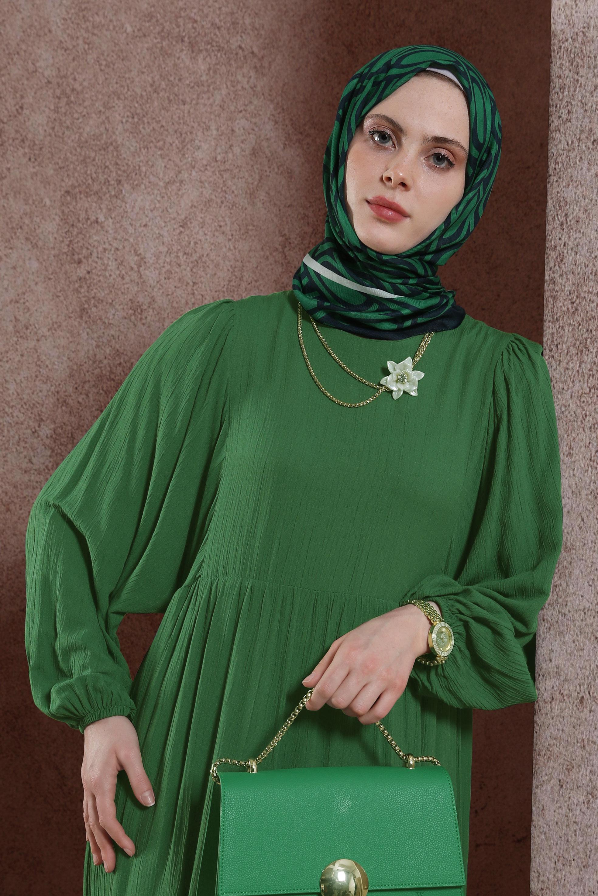 Tesettür giyim LACİVERT ALVİNA DESENLİ ŞAL 8415