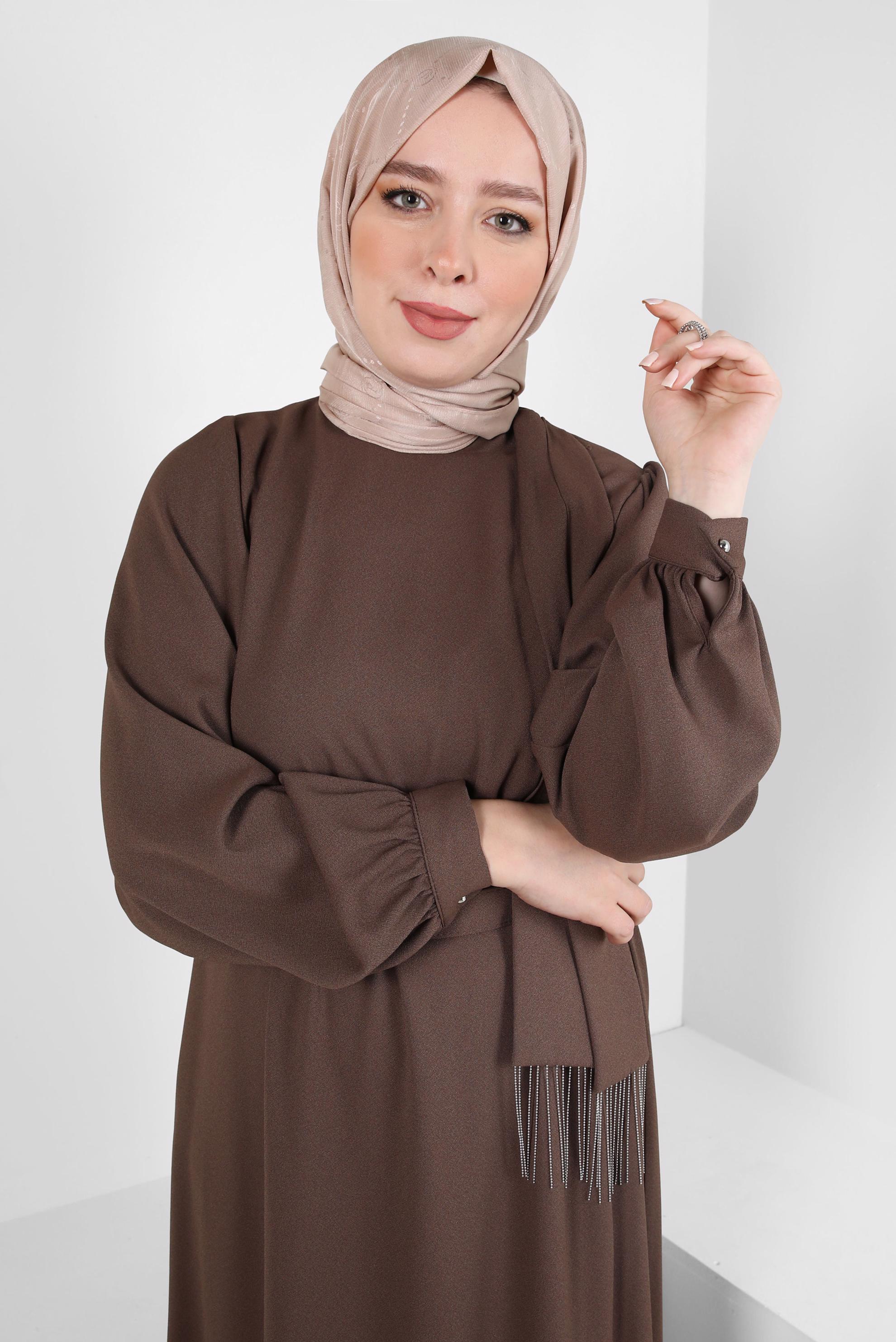 Tesettür giyim PUDRA ALVİNA JAKAR ŞAL 8417