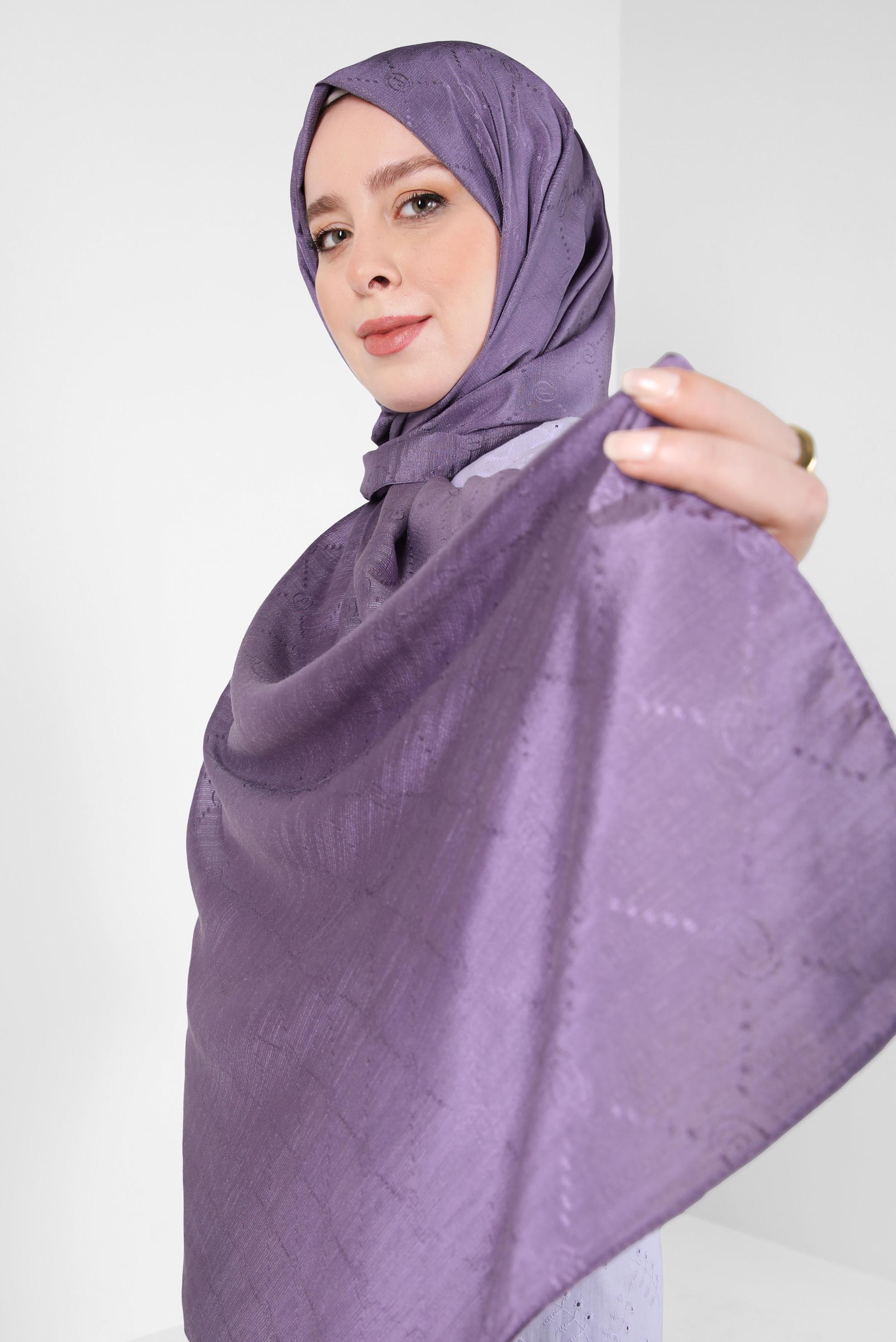 Tesettür giyim MOR ALVİNA JAKAR ŞAL 8417