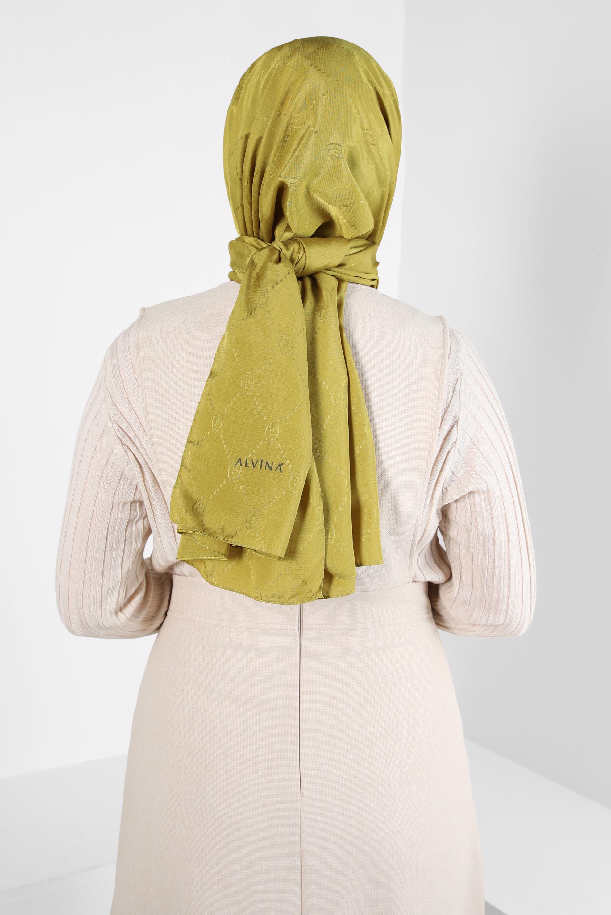 Tesettür giyim GRİ ALVİNA JAKAR ŞAL 8417