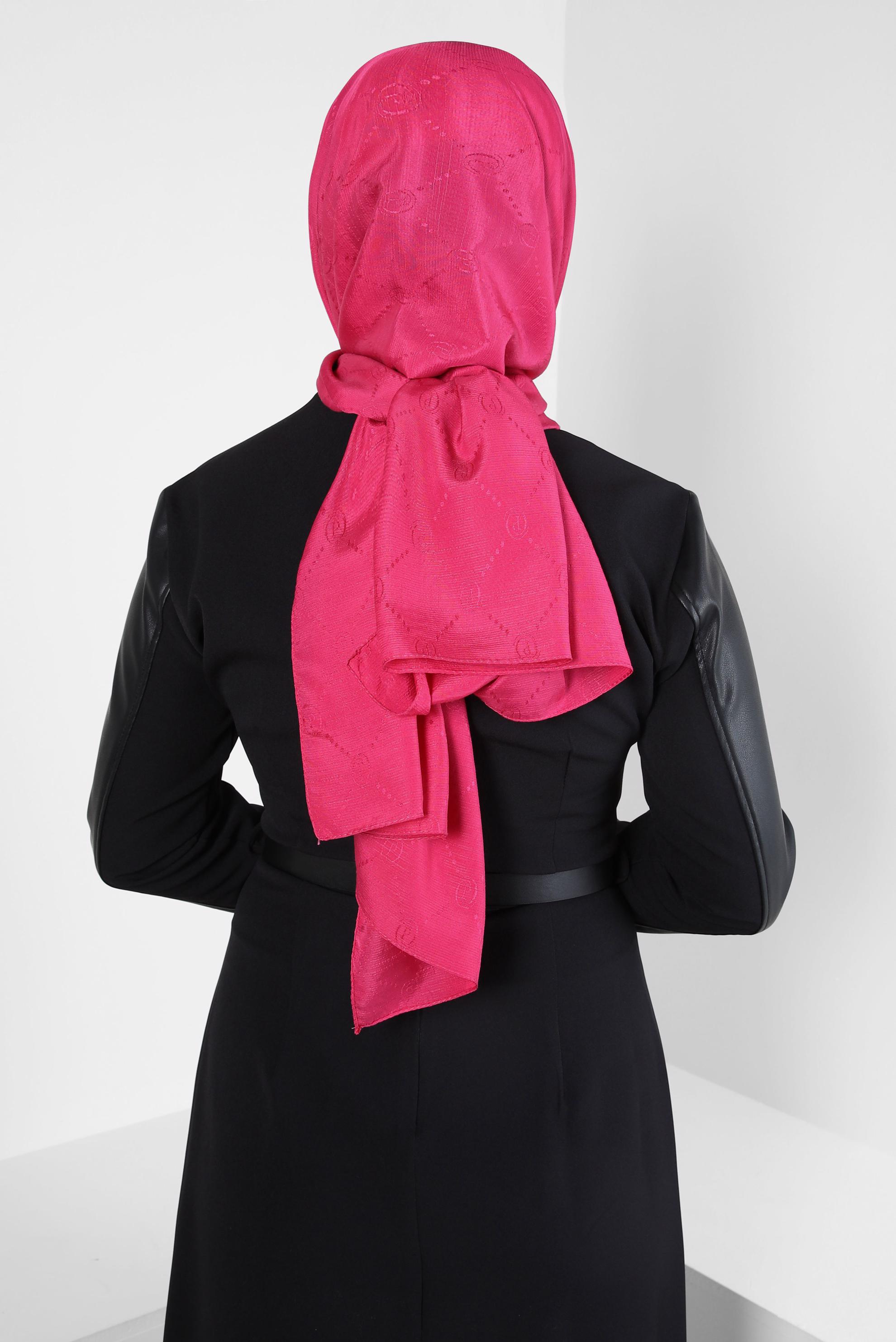 Tesettür giyim BORDO ALVİNA JAKAR ŞAL 8417