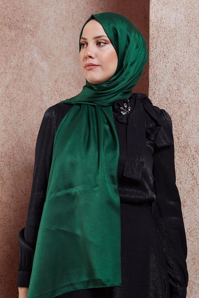 Hijab clothing GREEN ALVINA EVENING SHAWL 8418 - ALVİNA