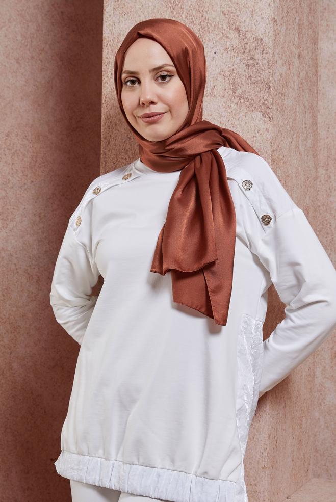 Hijab clothing ORANGE ALVINA EVENING SHAWL 8418 - ALVİNA