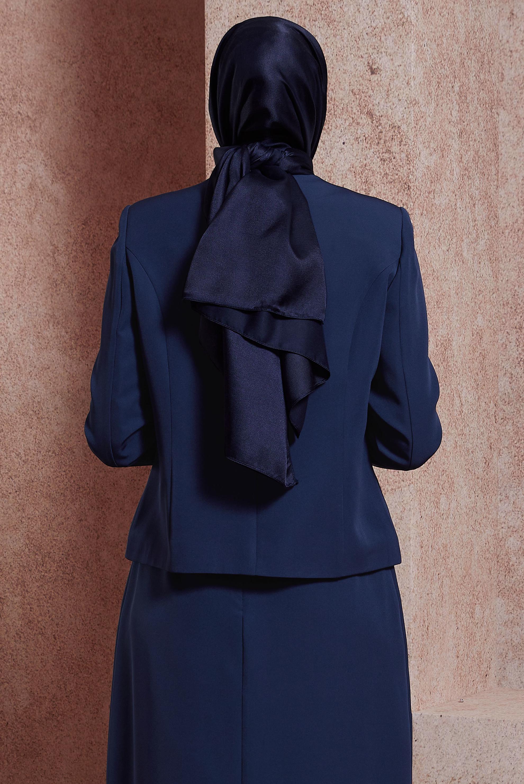 Tesettür giyim LACİVERT ALVİNA ABİYE ŞAL 8418