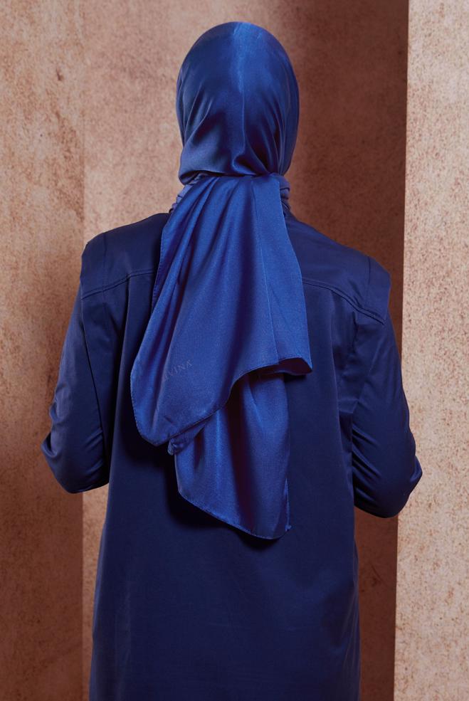 Hijab clothing NAVY BLUE ALVINA EVENING SHAWL 8418 - ALVİNA