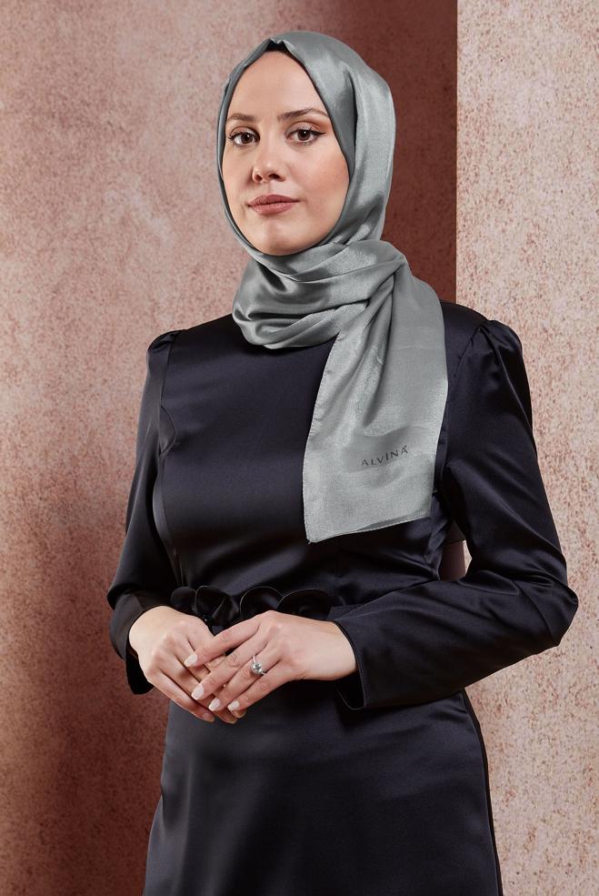Hijab clothing GREY ALVINA EVENING SHAWL 8418 - ALVİNA