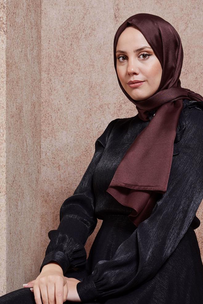 Vêtements hijab BRUN ALVINA CHÂLE DE SOIRÉE 8418 - ALVİNA