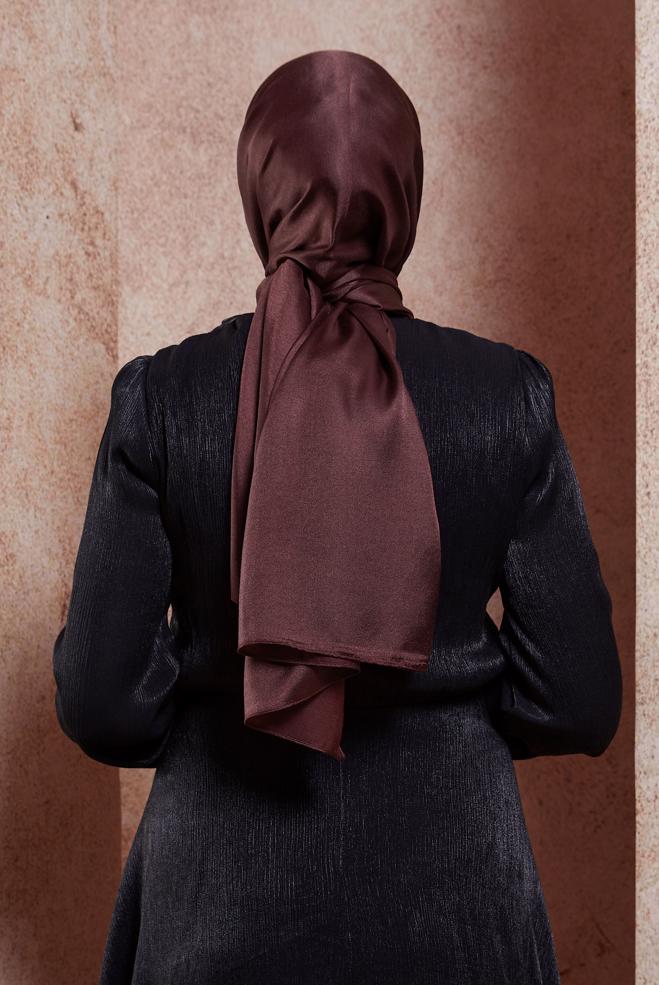 Vêtements hijab BRUN ALVINA CHÂLE DE SOIRÉE 8418 - ALVİNA