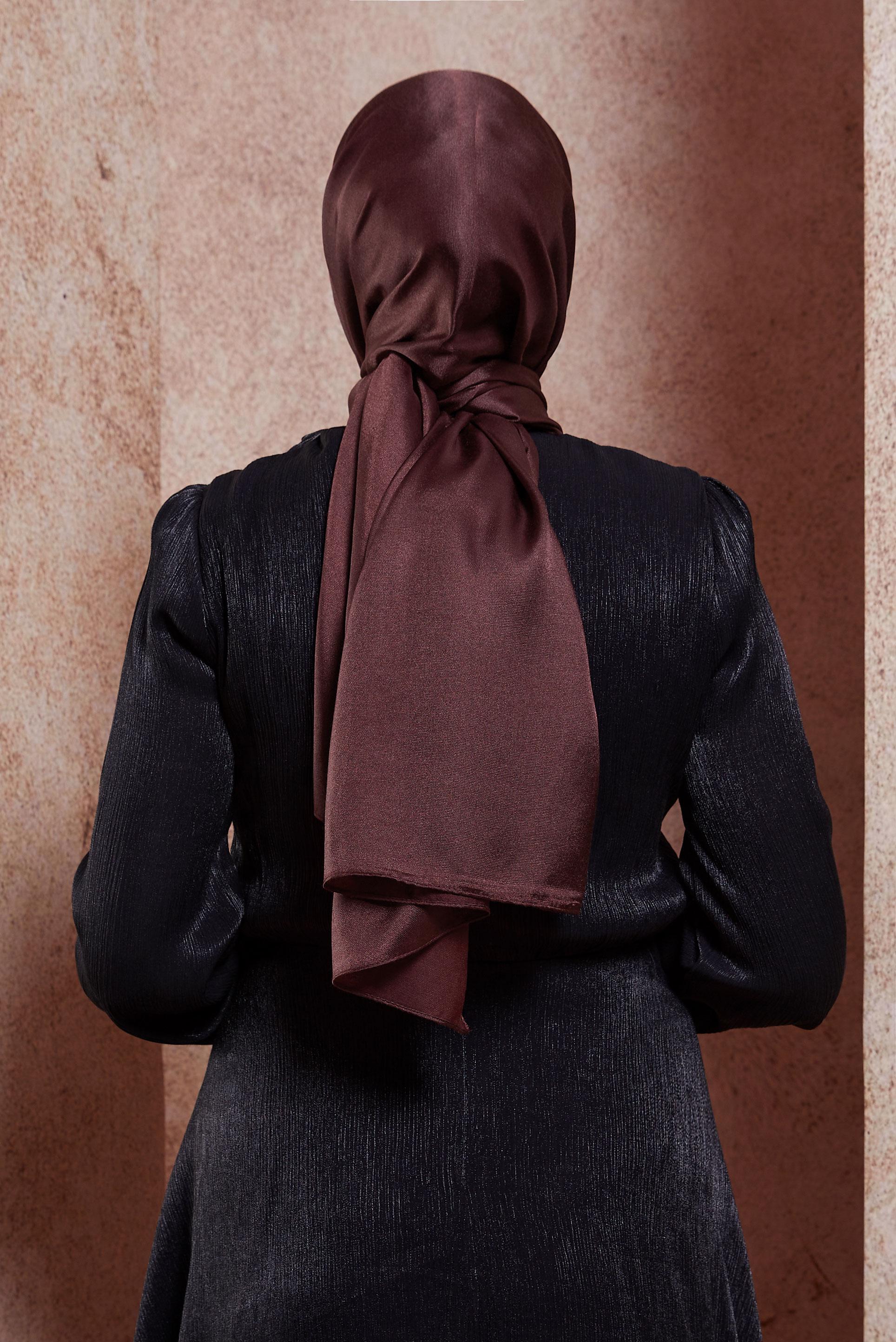 Vêtements hijab BRUN ALVINA CHÂLE DE SOIRÉE 8418