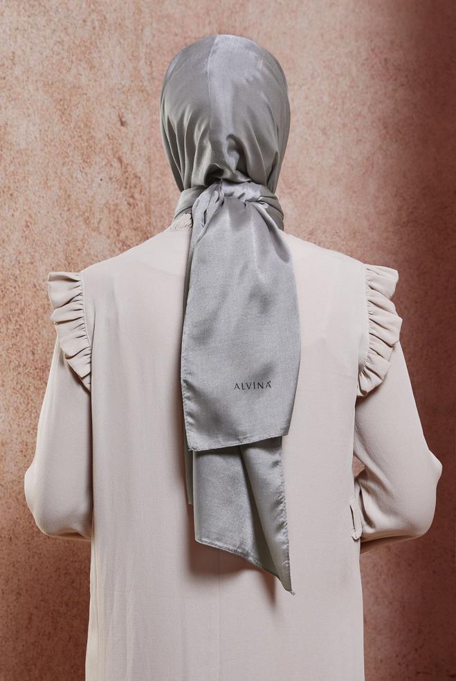 Hijab clothing GREY ALVINA EVENING SHAWL 8418 - ALVİNA