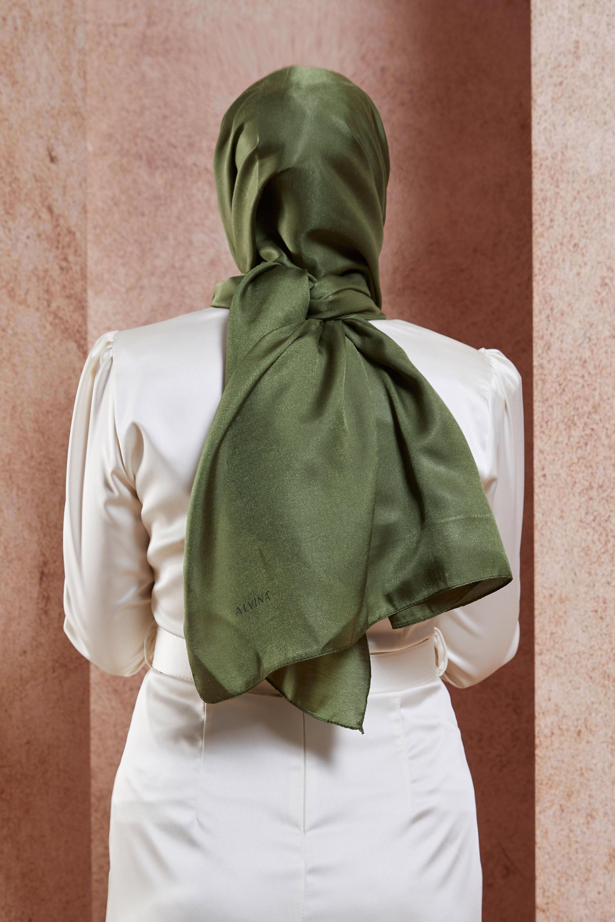 Hijab clothing GREEN ALVINA EVENING SHAWL 8418