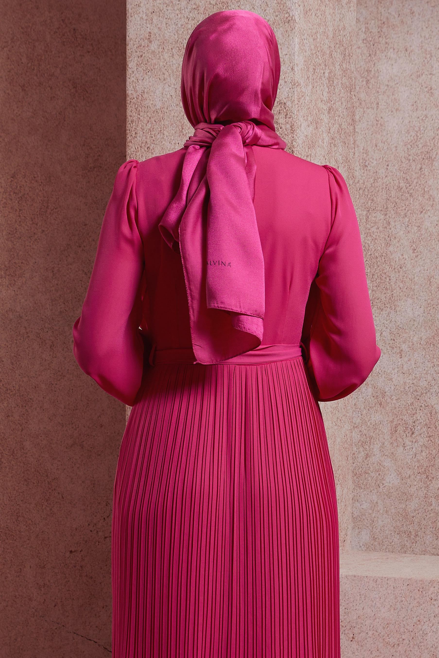 Tesettür giyim BORDO ALVİNA ABİYE ŞAL 8418