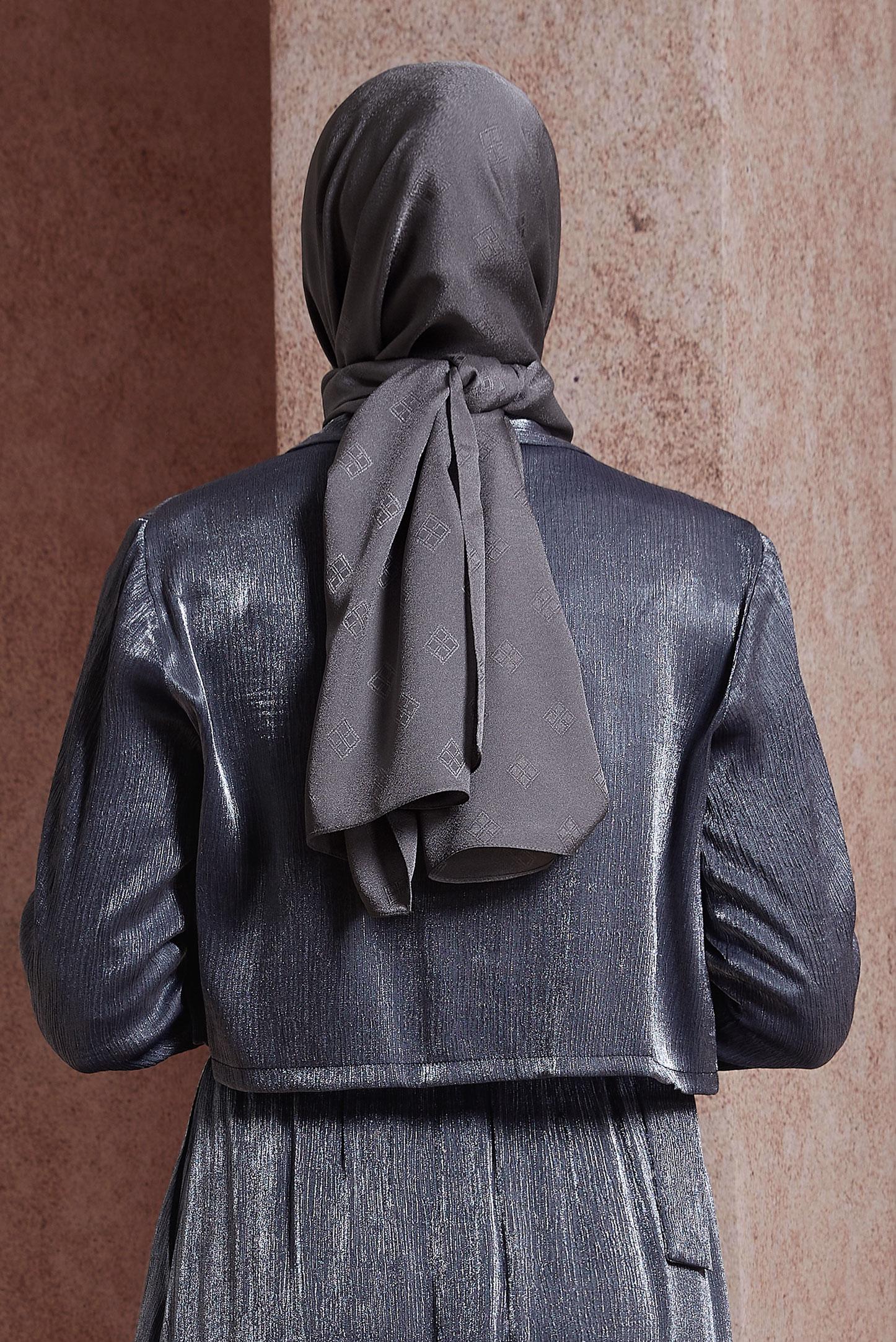 Tesettür giyim GRİ ALVİNA ŞAL 8419