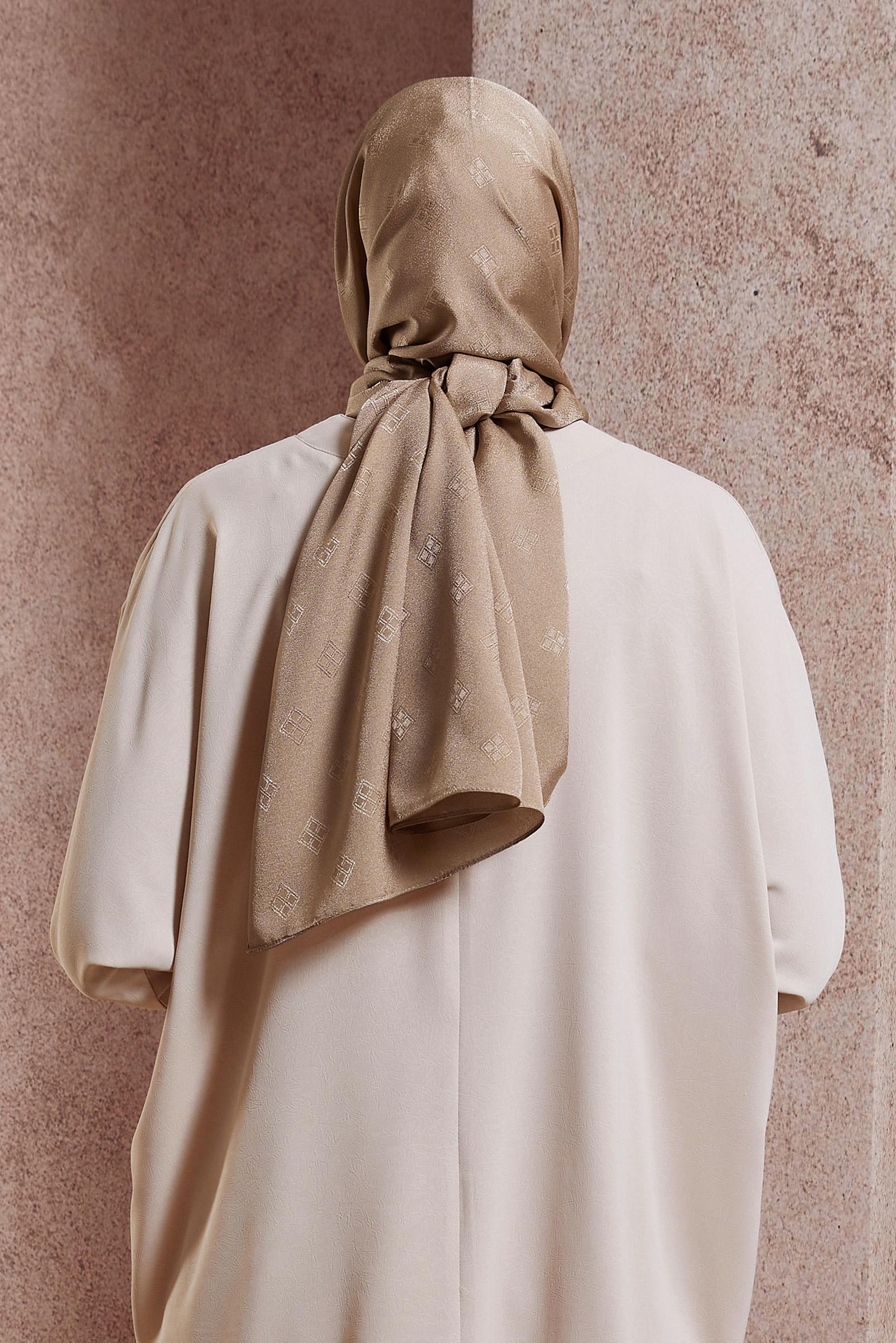 Tesettür giyim KAHVE ALVİNA ŞAL 8419