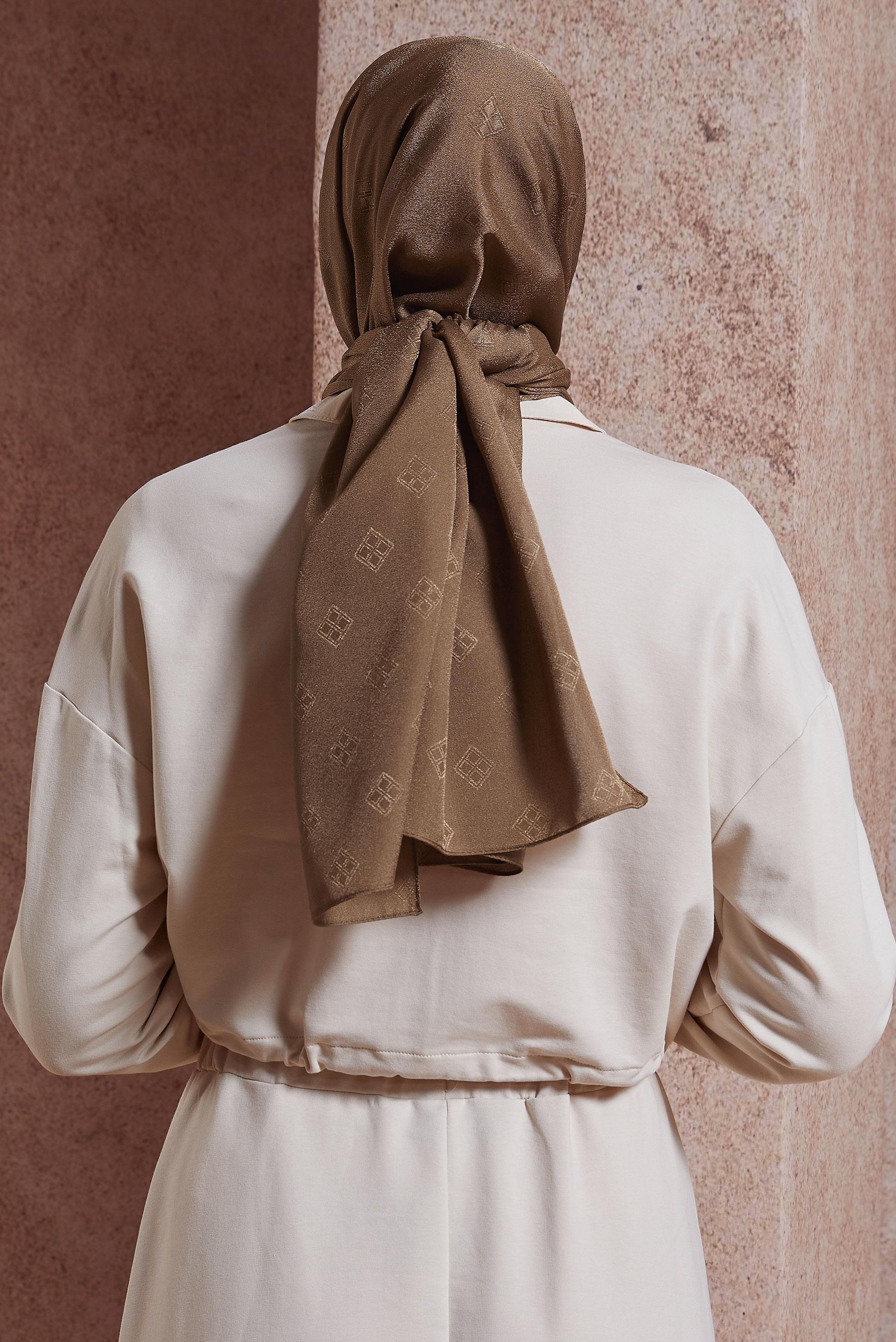 Tesettür giyim TABA ALVİNA ŞAL 8419