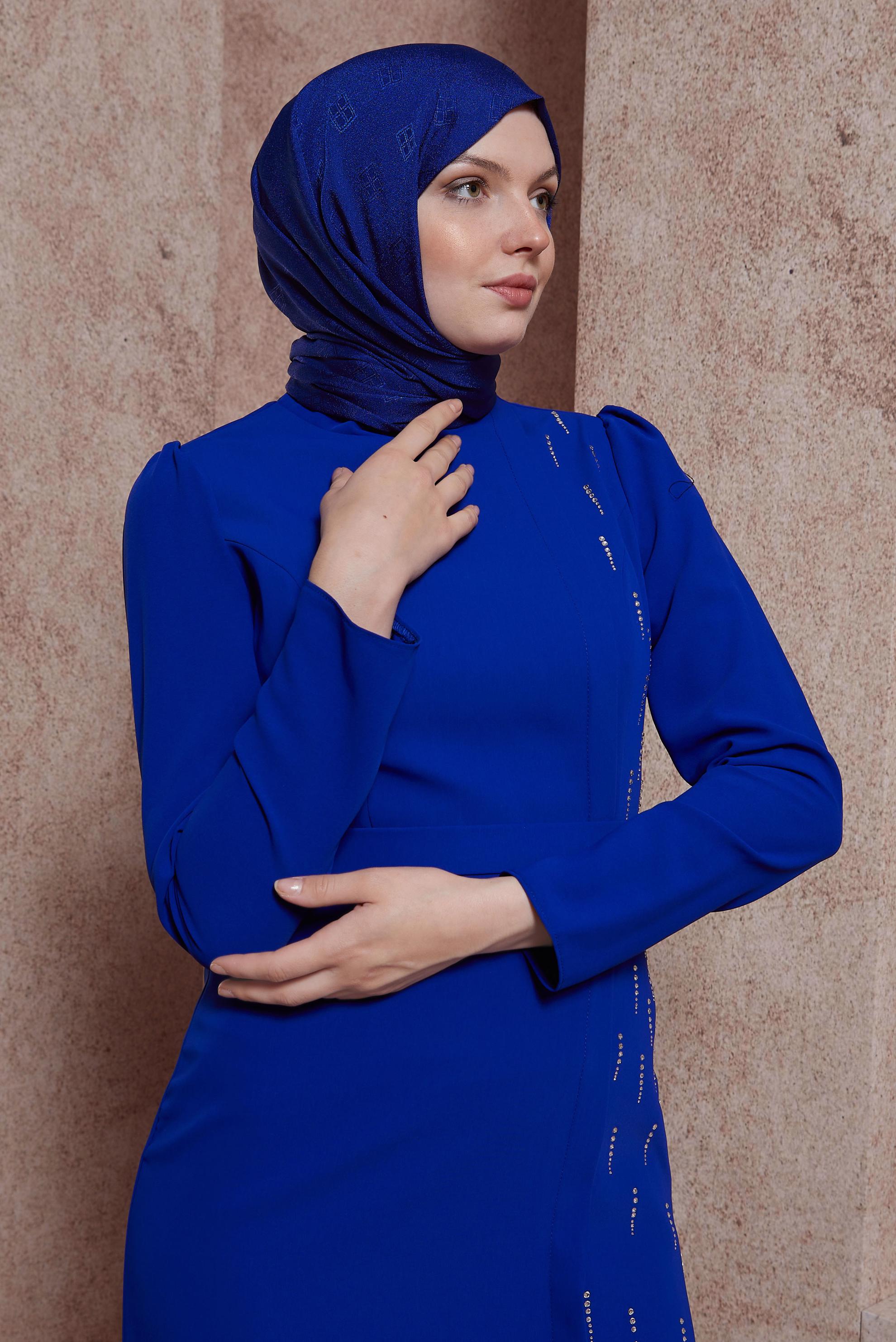 Tesettür giyim LACİVERT ALVİNA ŞAL 8419