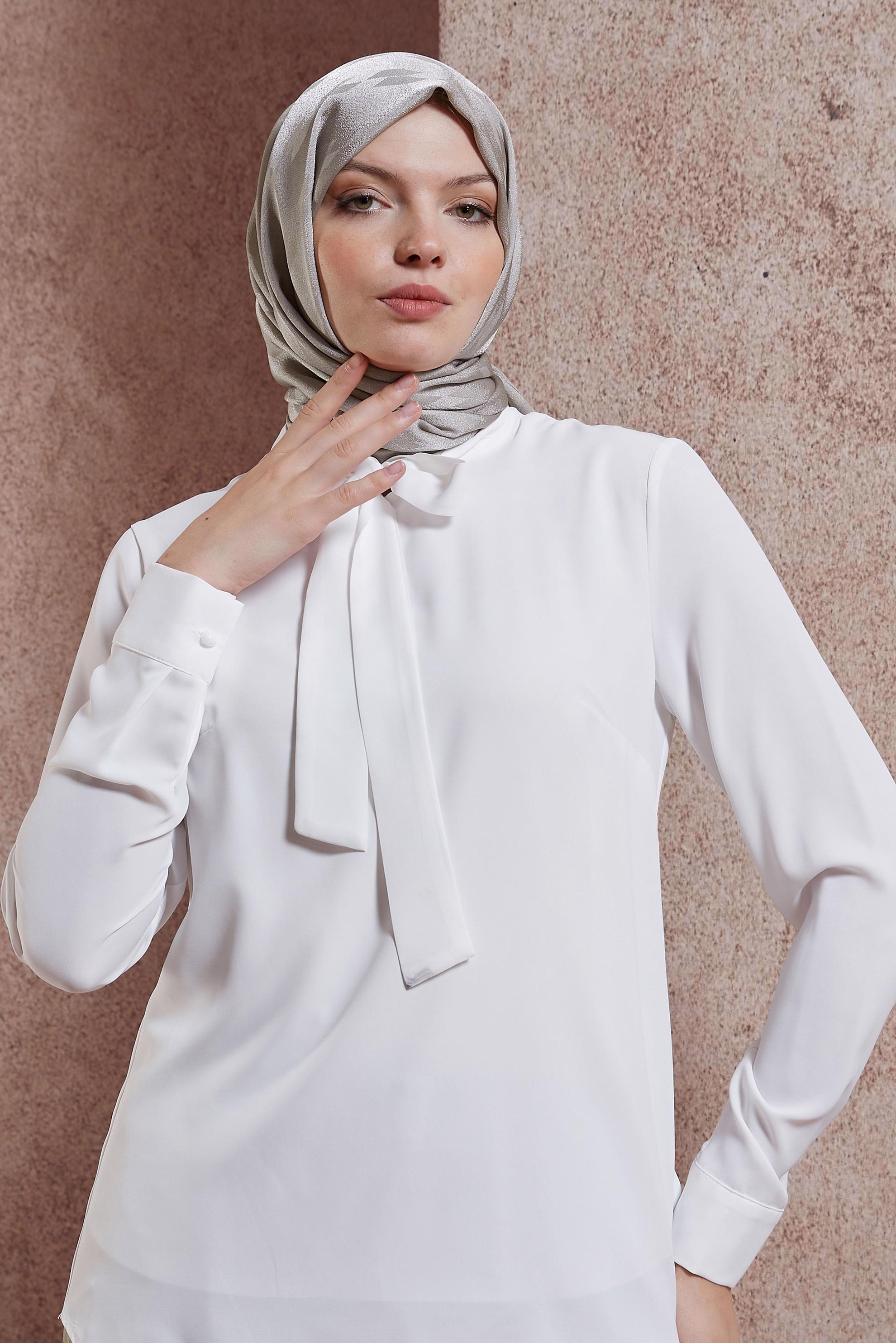 Tesettür giyim BEJ ALVİNA ŞAL 8420 