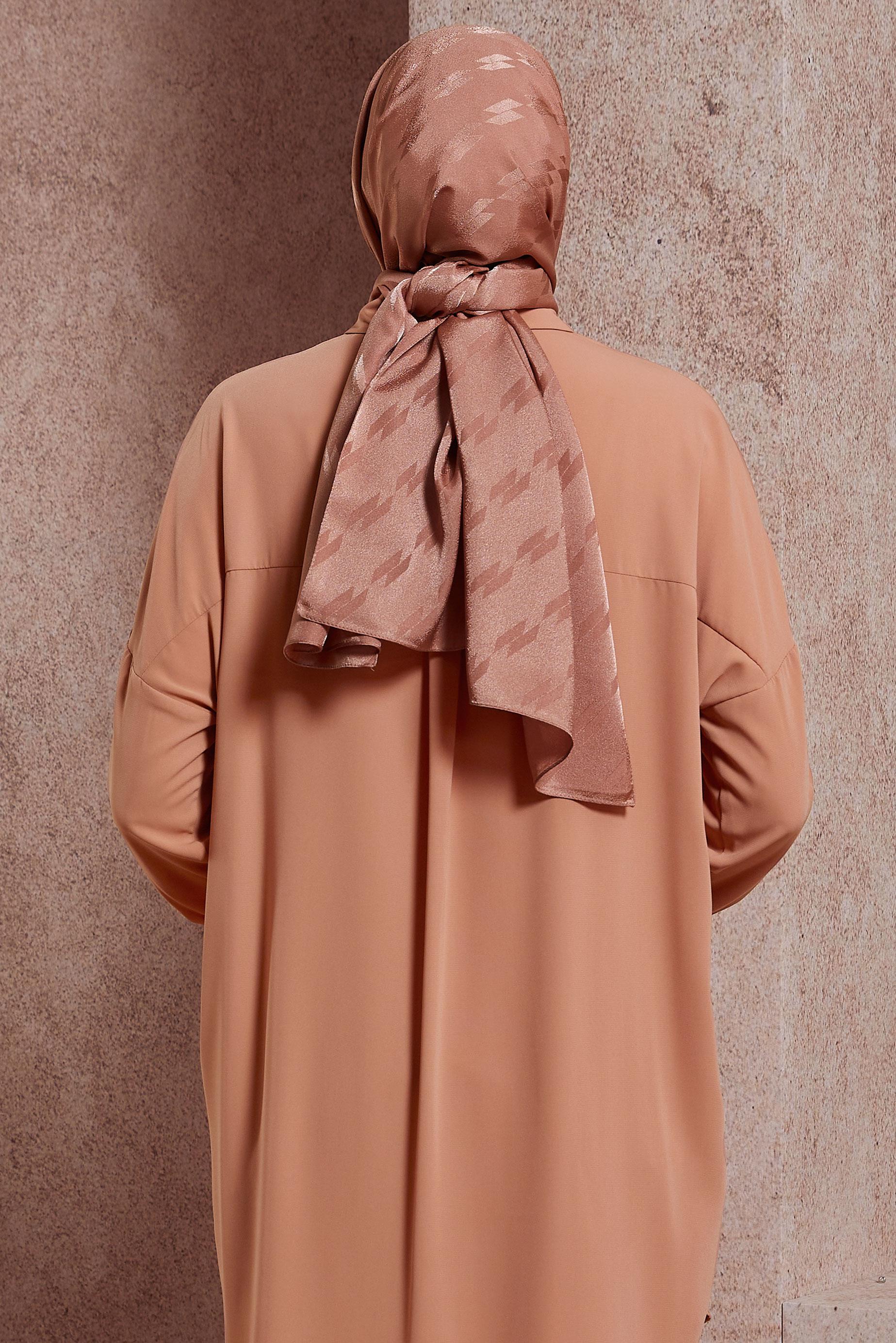 Tesettür giyim PEMBE ALVİNA ŞAL 8420 