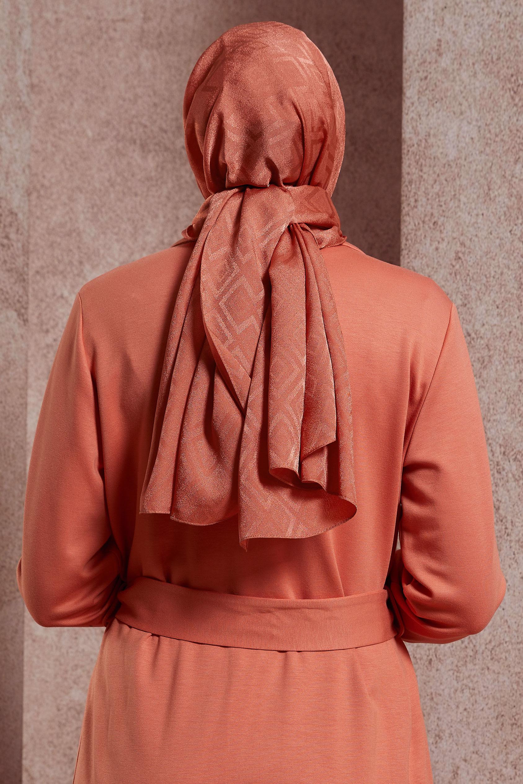 Tesettür giyim TURUNCU ALVİNA ŞAL 8421