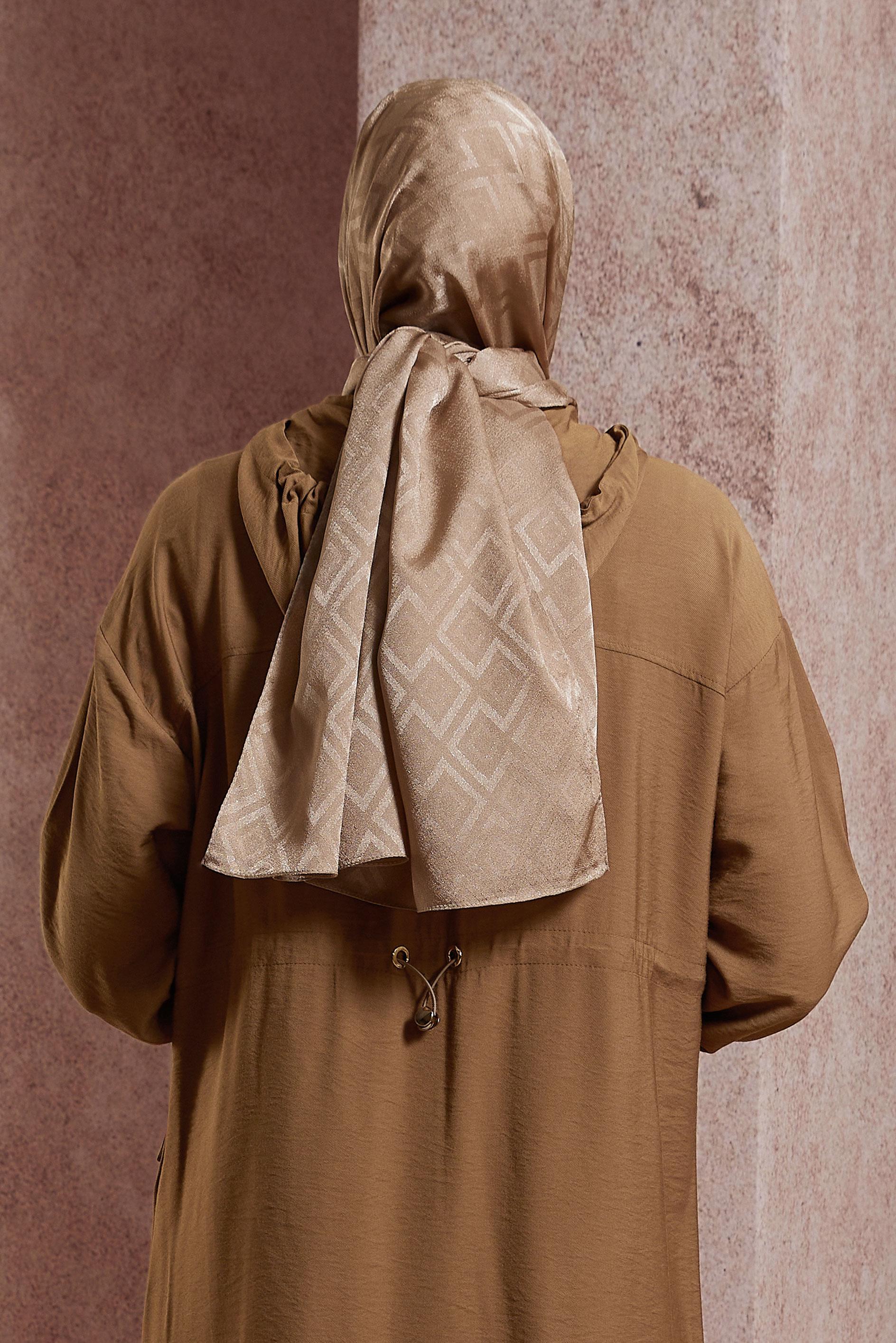 Tesettür giyim KAHVE ALVİNA ŞAL 8421