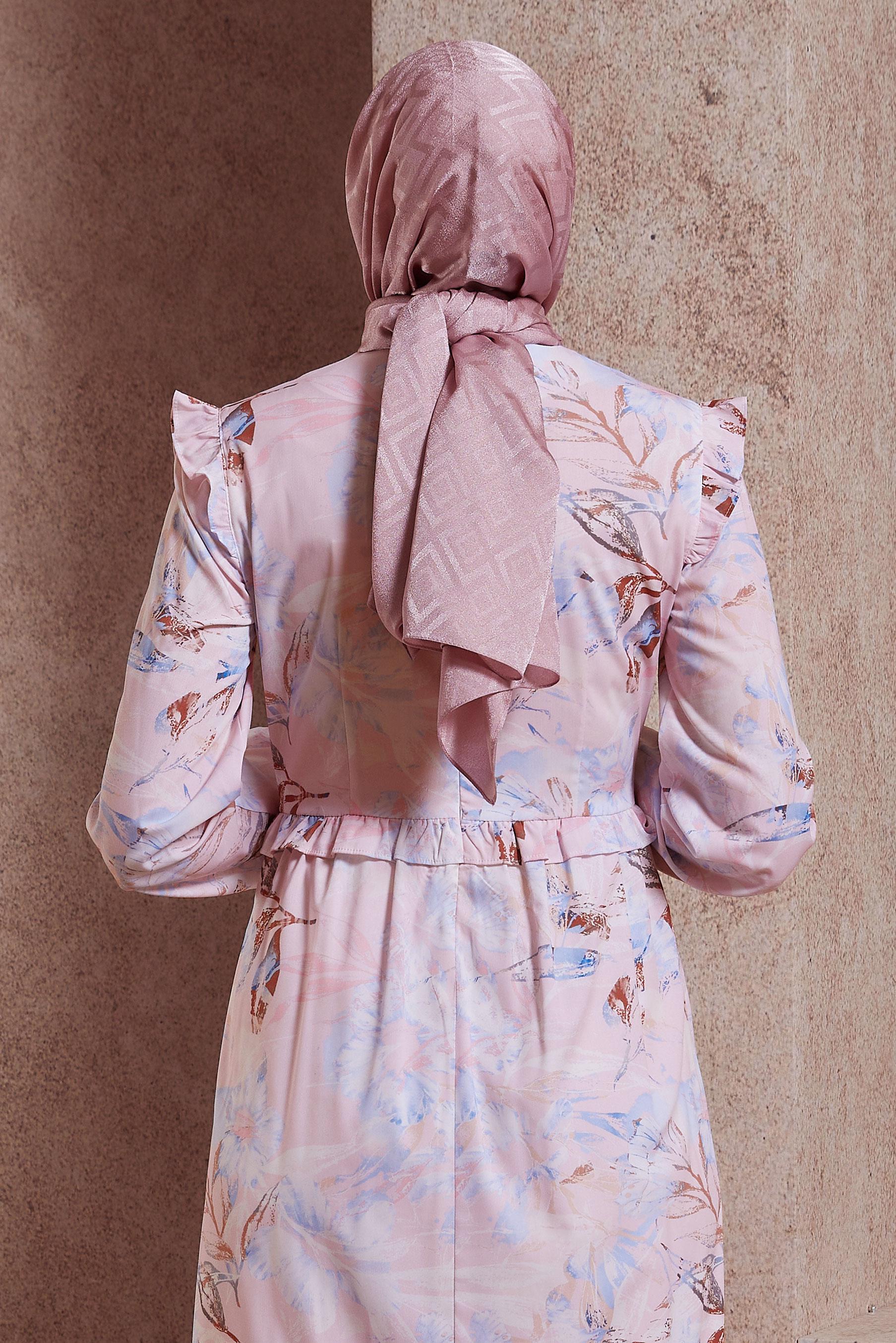 Tesettür giyim PUDRA ALVİNA ŞAL 8421