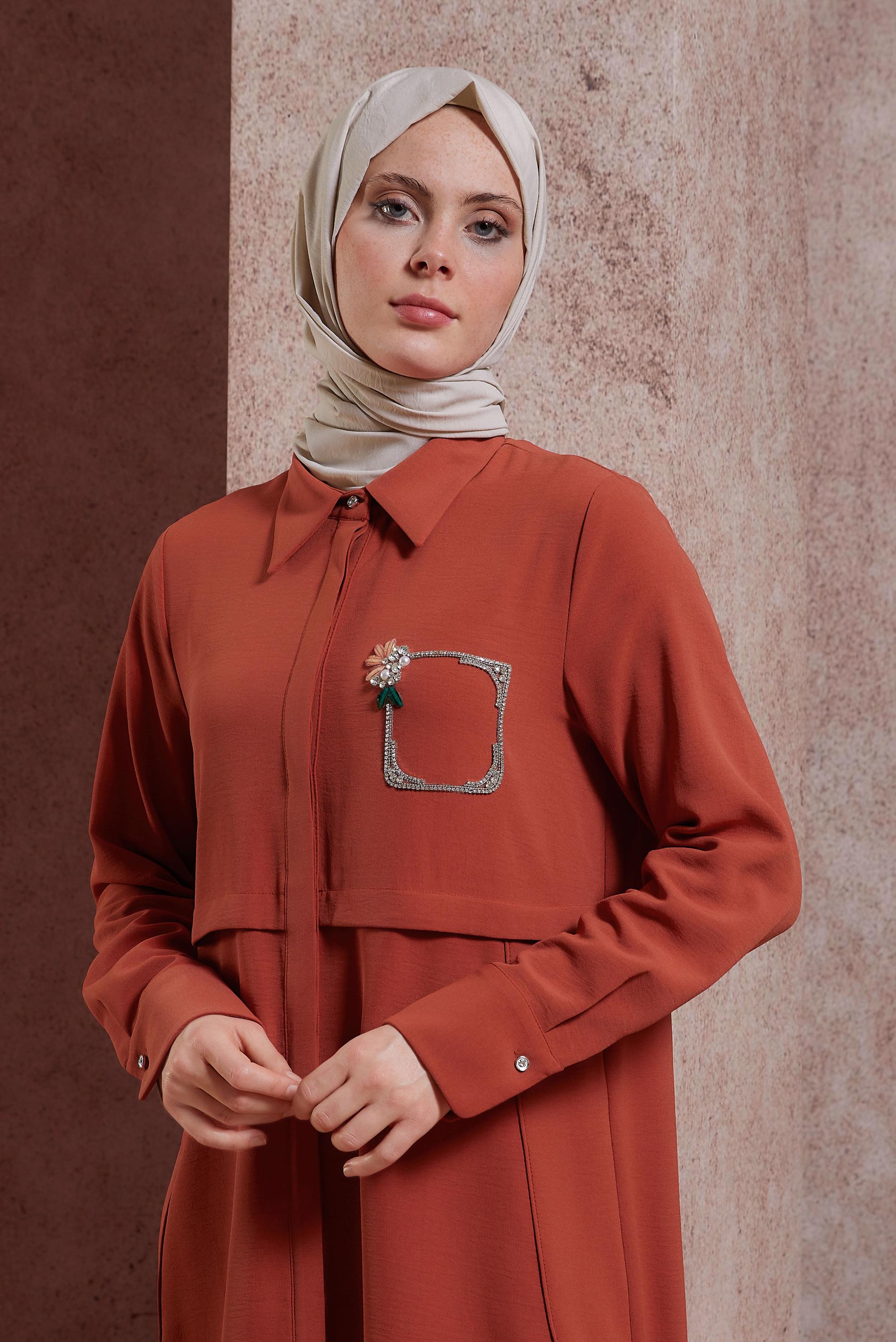 Tesettür giyim BEJ ALVİNA DÜZ ŞAL 8428