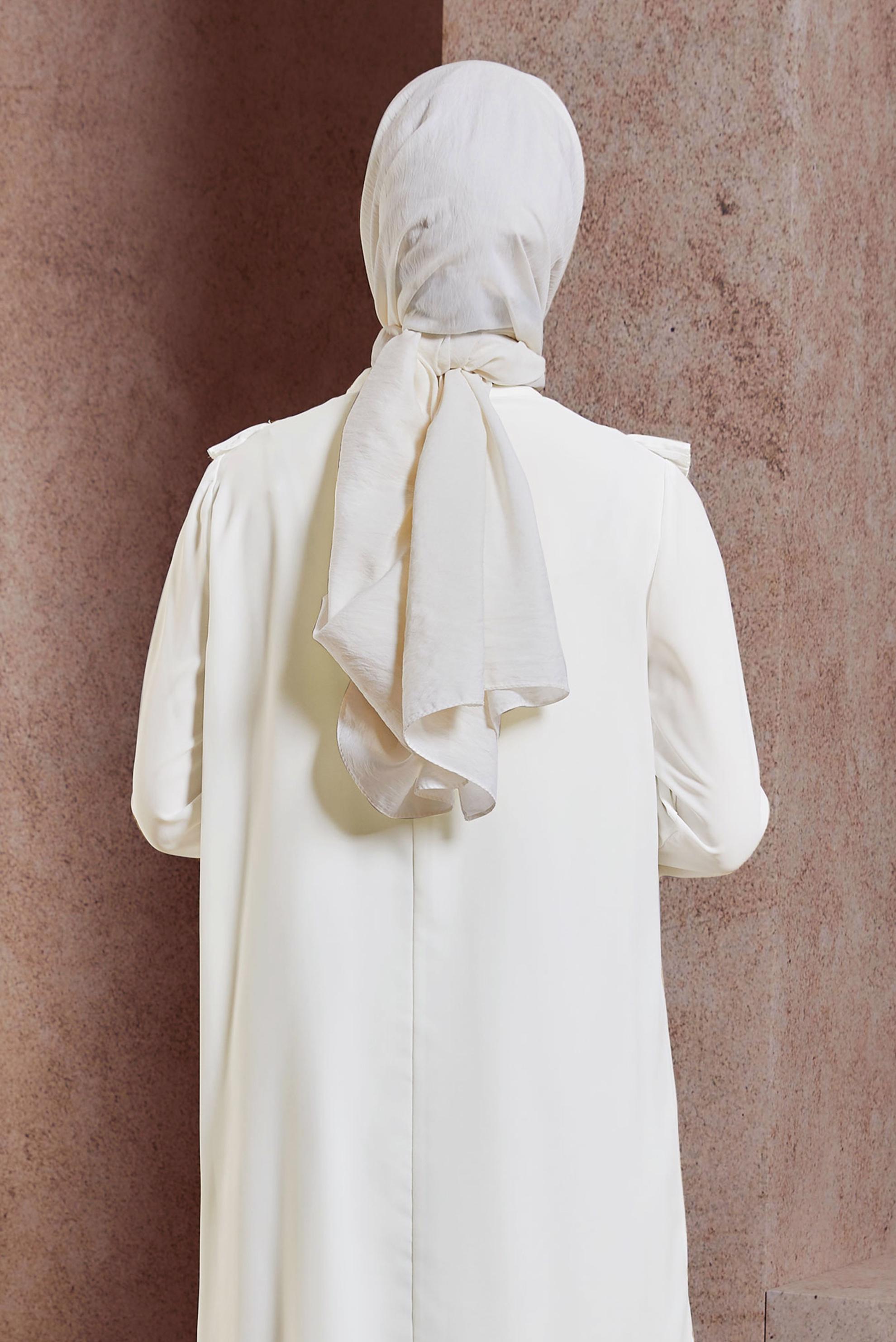 Tesettür giyim EKRU ALVİNA DÜZ ŞAL 8428