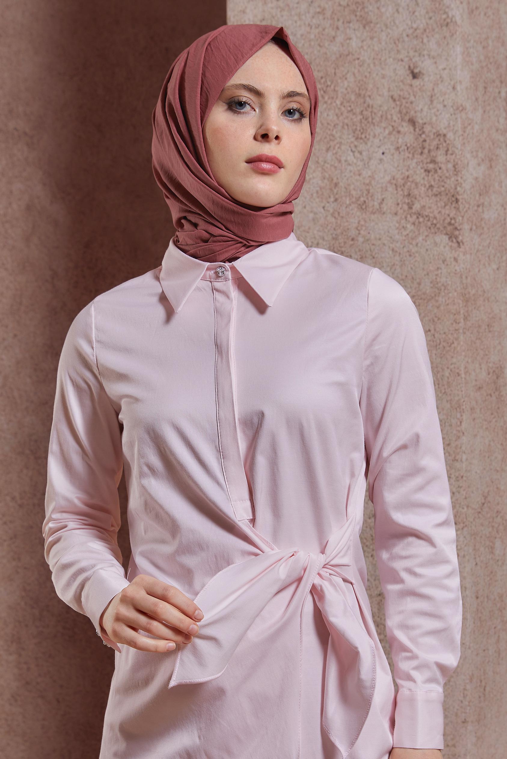 Tesettür giyim MOR ALVİNA DÜZ ŞAL 8428